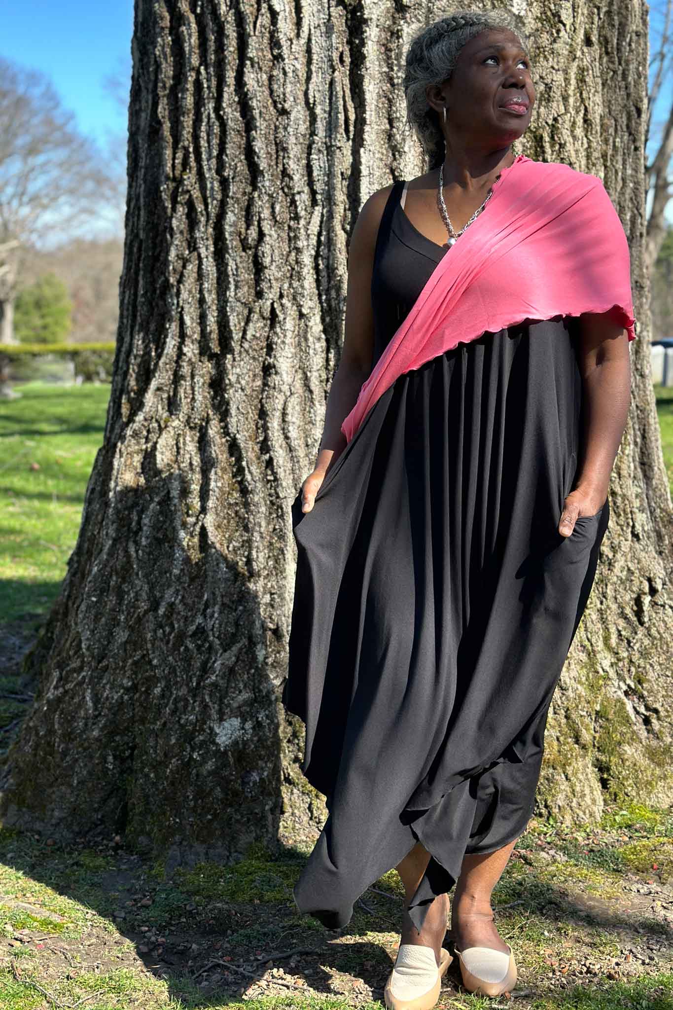 Vestido de verano midi fluido ISLAND