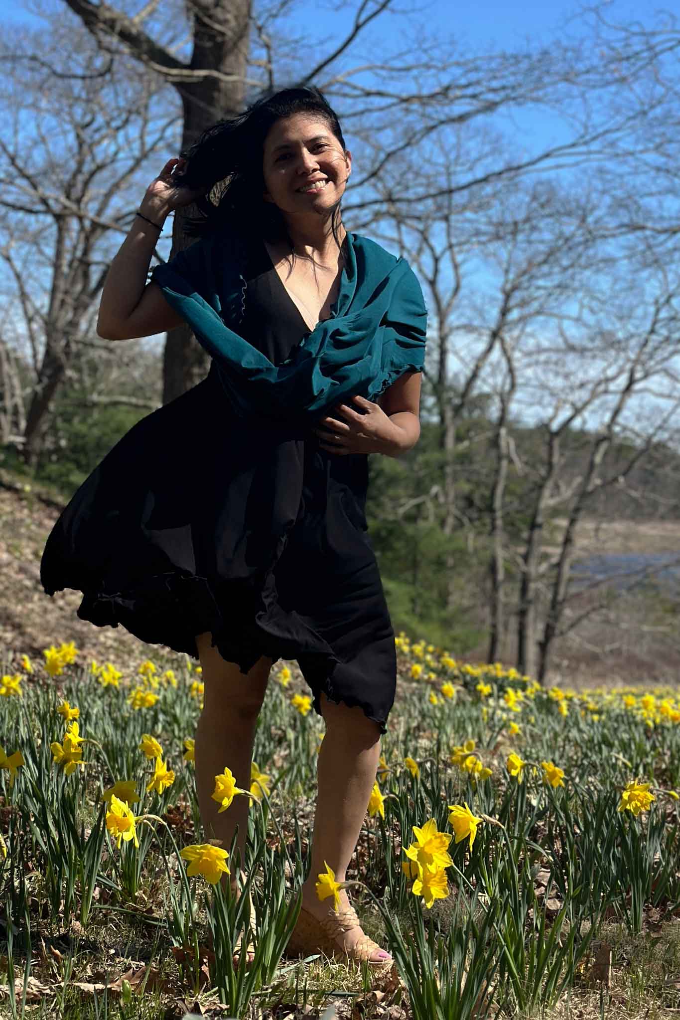 angelrox® dixie dress in tissue black and loop in tissue cove