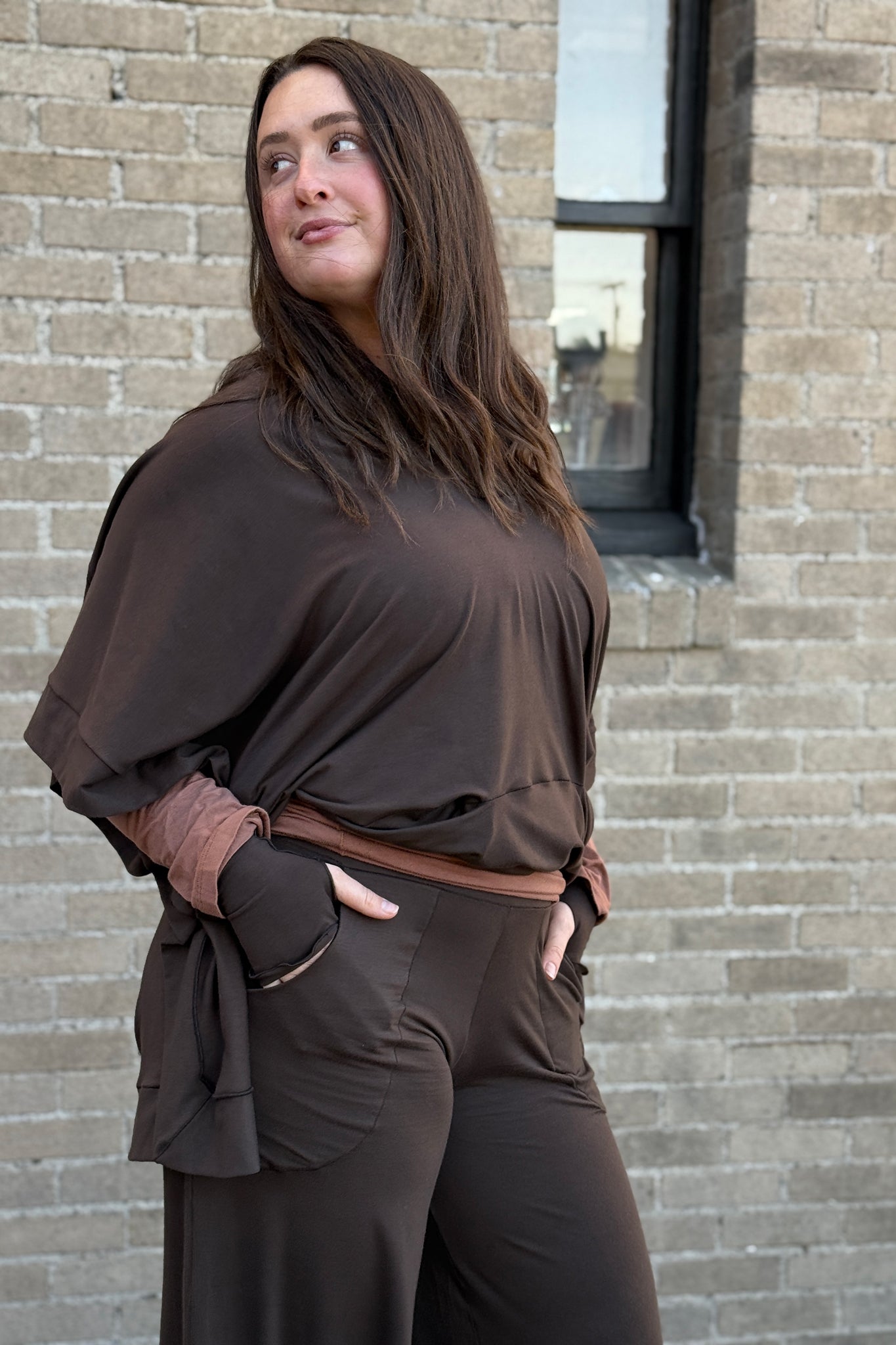 sable bamboo frida top matching harlow pant paired with cedar