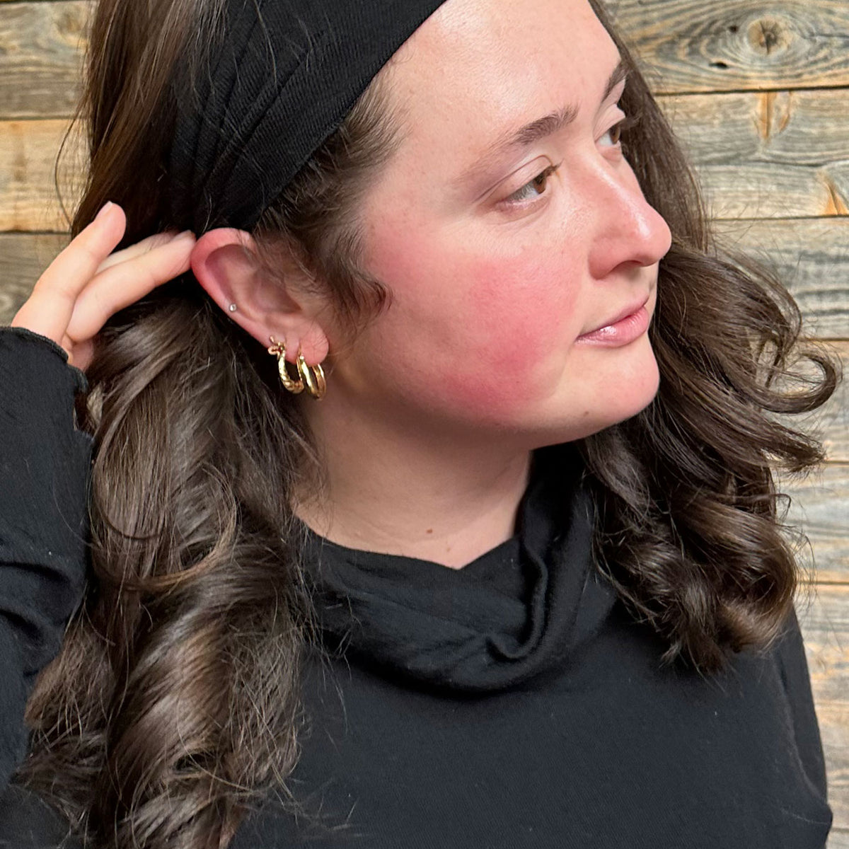 SKI — 2 Black /Gold Headbands -set of two - Stretch NXTRND Headband Black main image 4