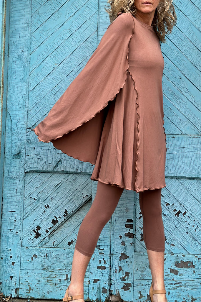 angelrox® dahlin' dress in cedar styled with cedar capri