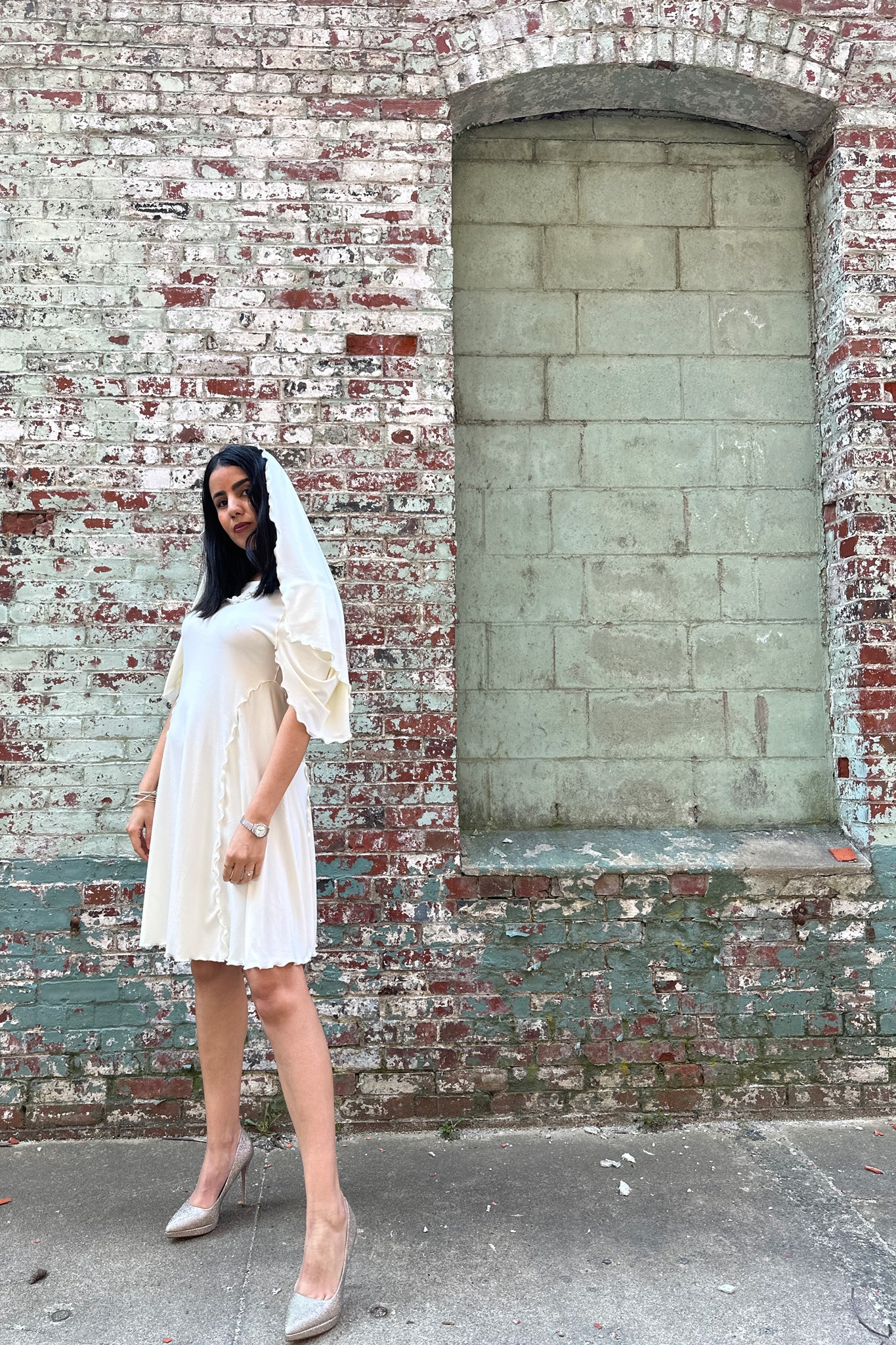 angelrox® dahlin' dress in milk