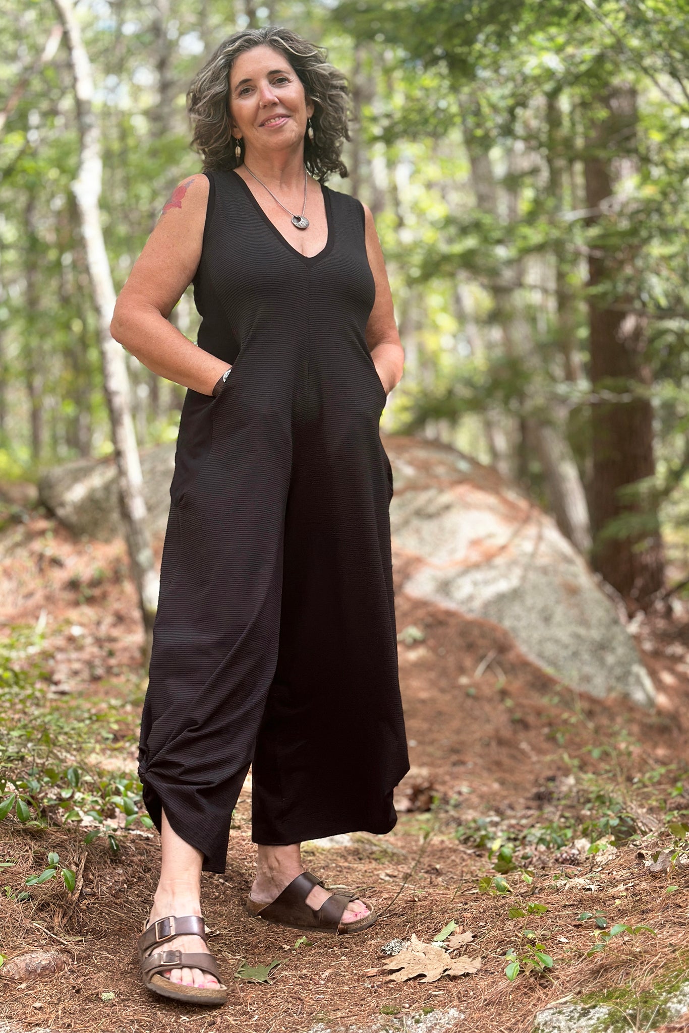 suger farmer jumpsuit in subtle black