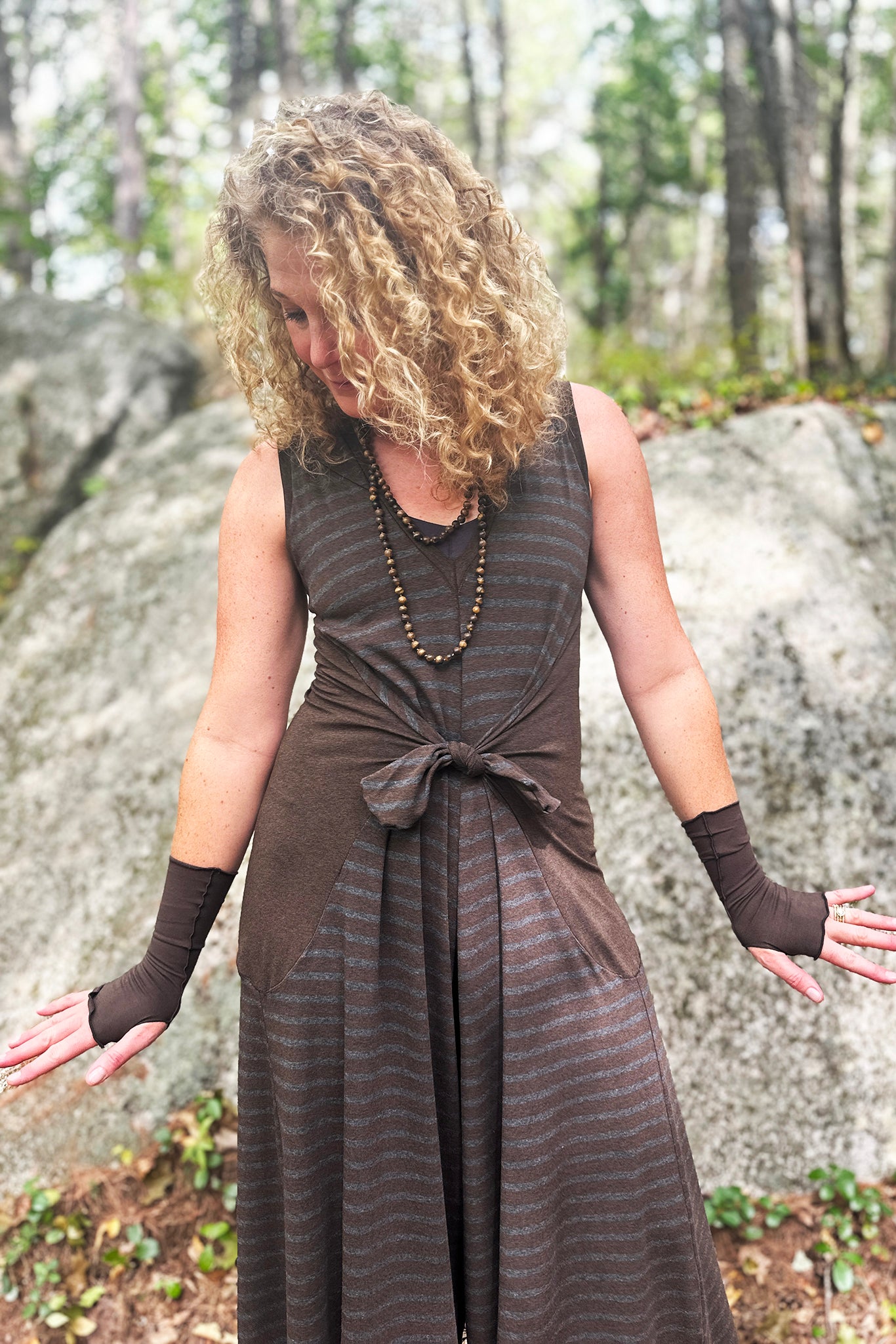 suger farmer jumpsuit in woodland espresso