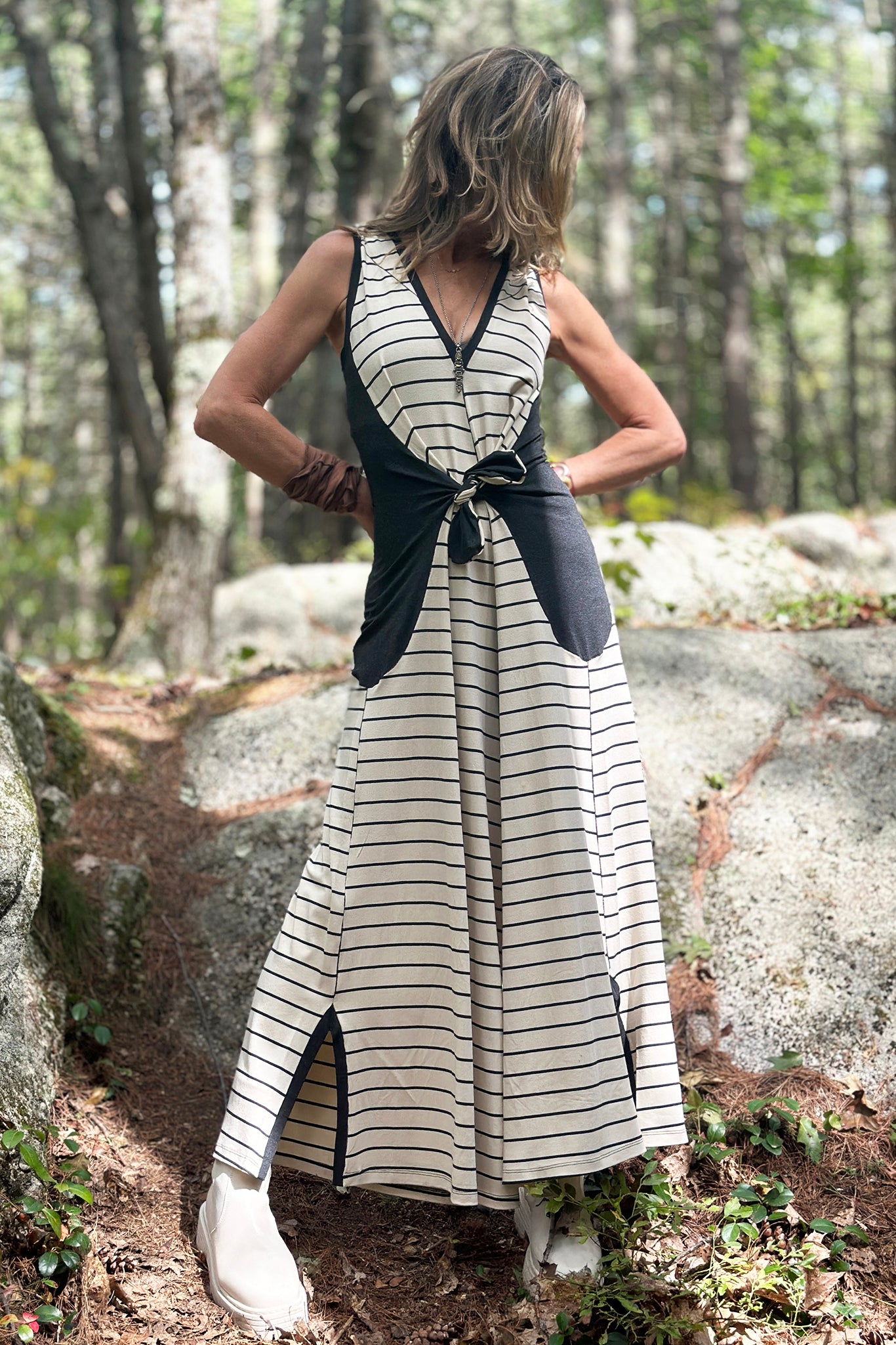 suger farmer jumpsuit in yang stripe