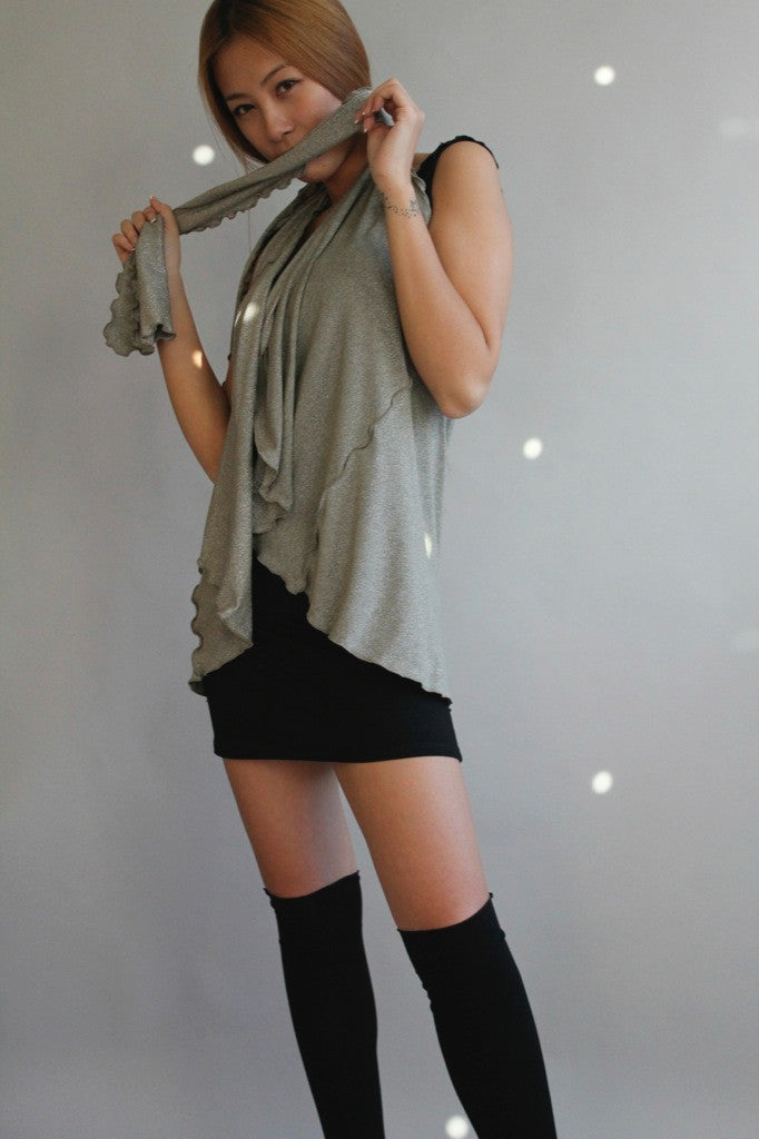 lady wrap dress skirt in champagne