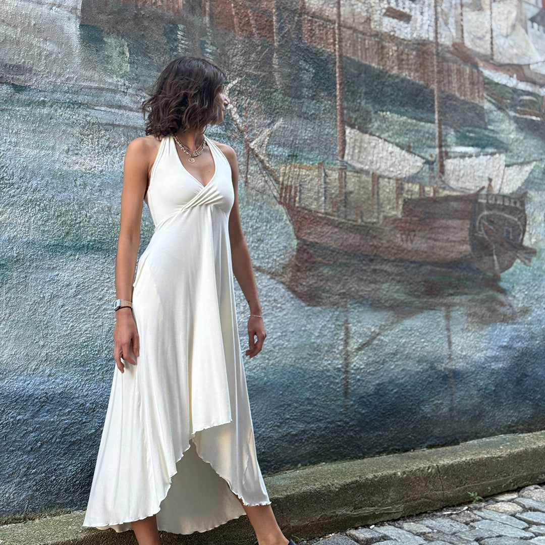 Robe licou à col en V HARMONY