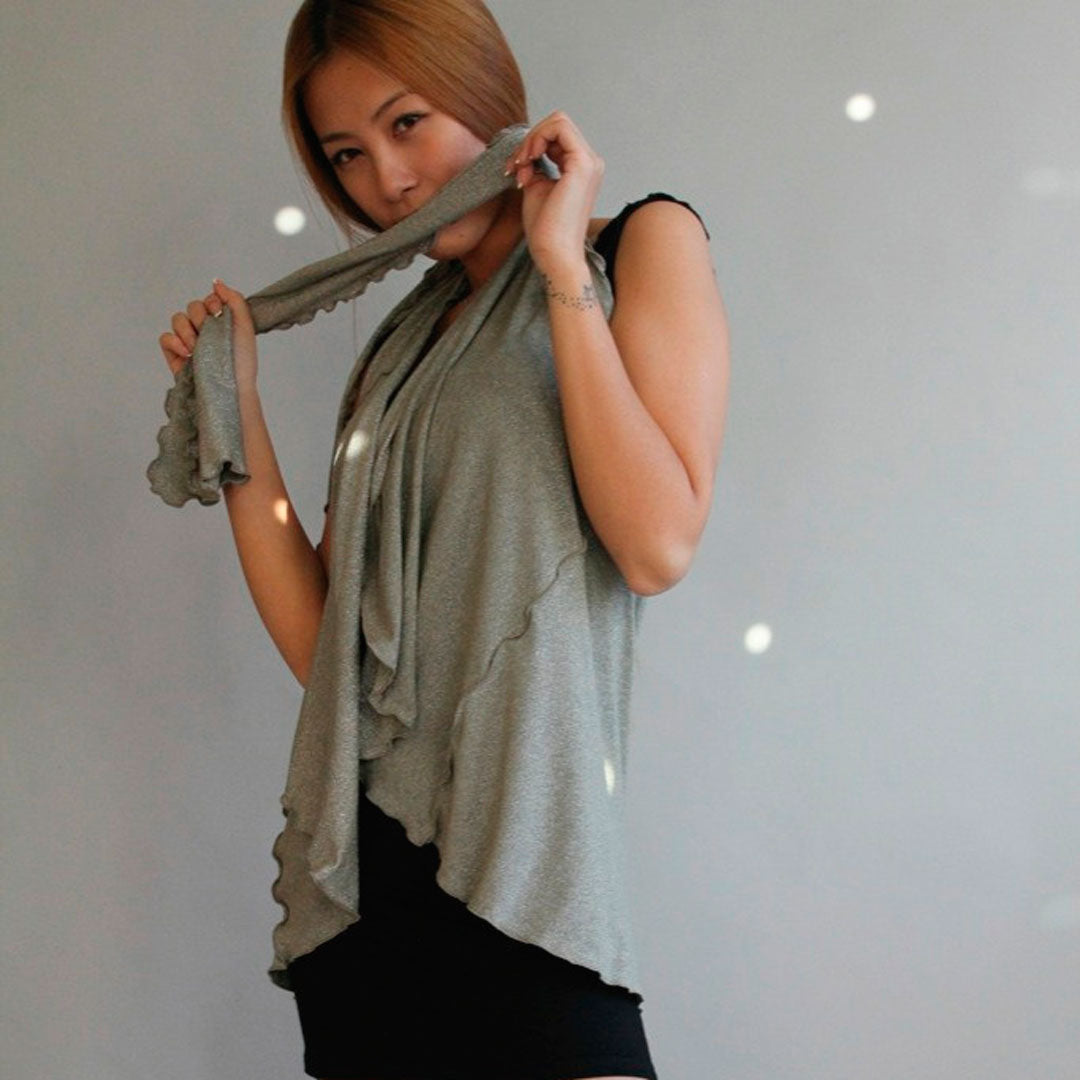 wrap dress skirt vest shawl in champagne