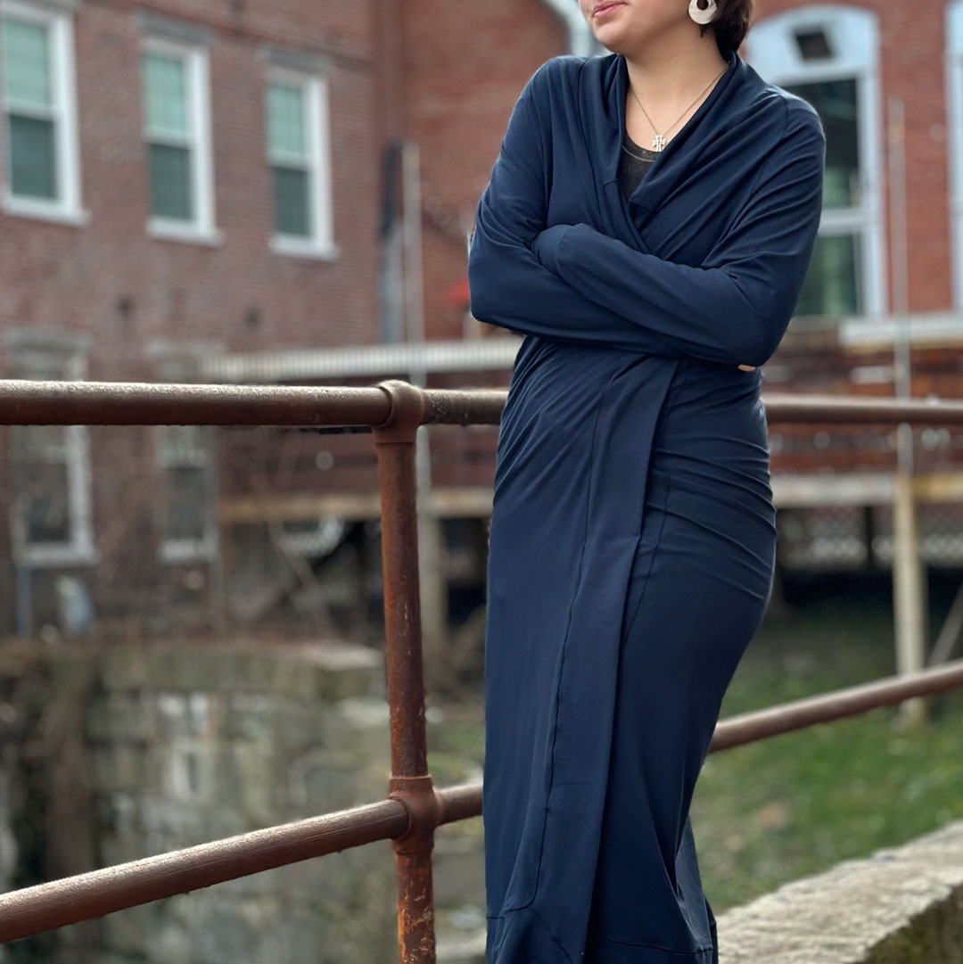 duster in navy bamboo