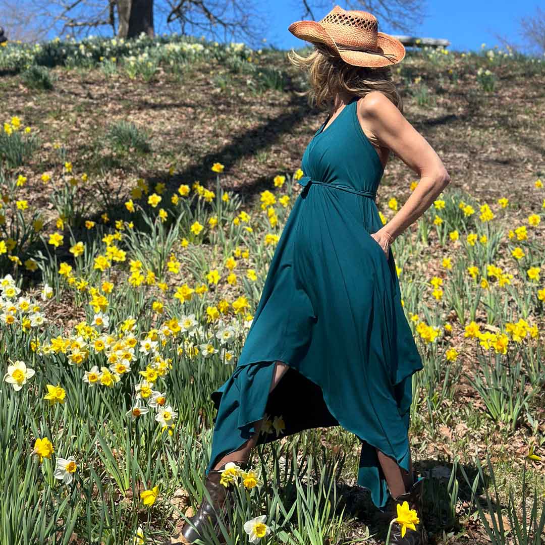 Vestido de verano midi fluido ISLAND