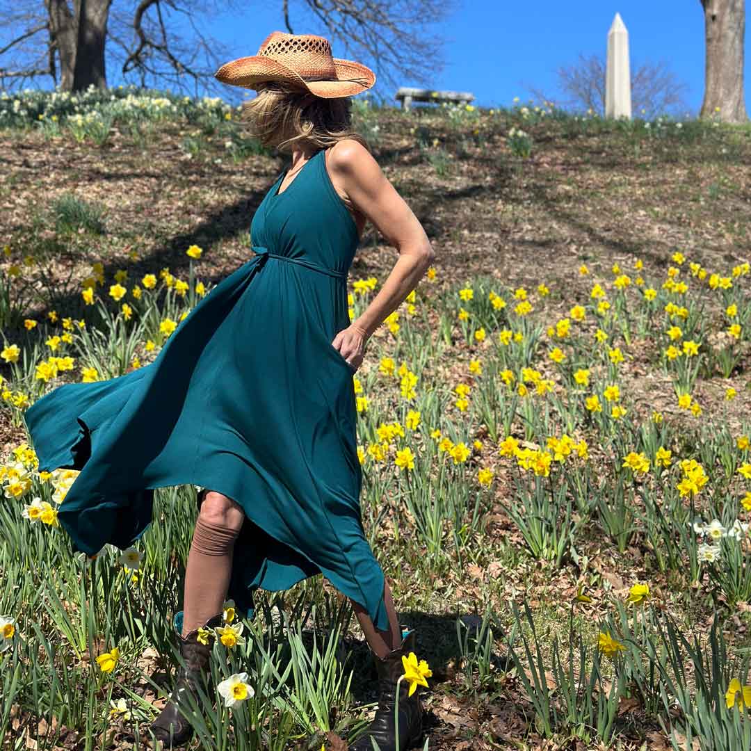 Vestido de verano midi fluido ISLAND