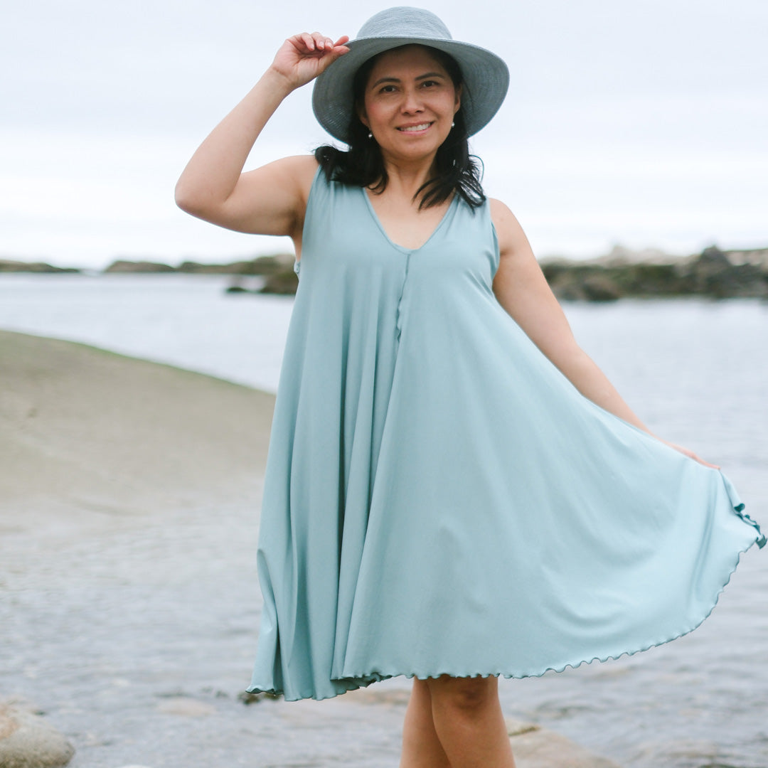 angelrox® dixie dress in tissue sky
