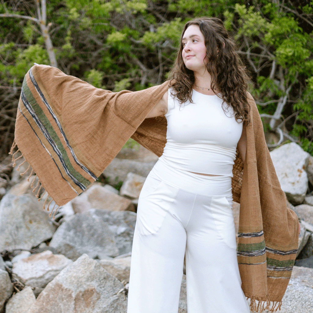suger® shawl earth tribe styled with milk hug 