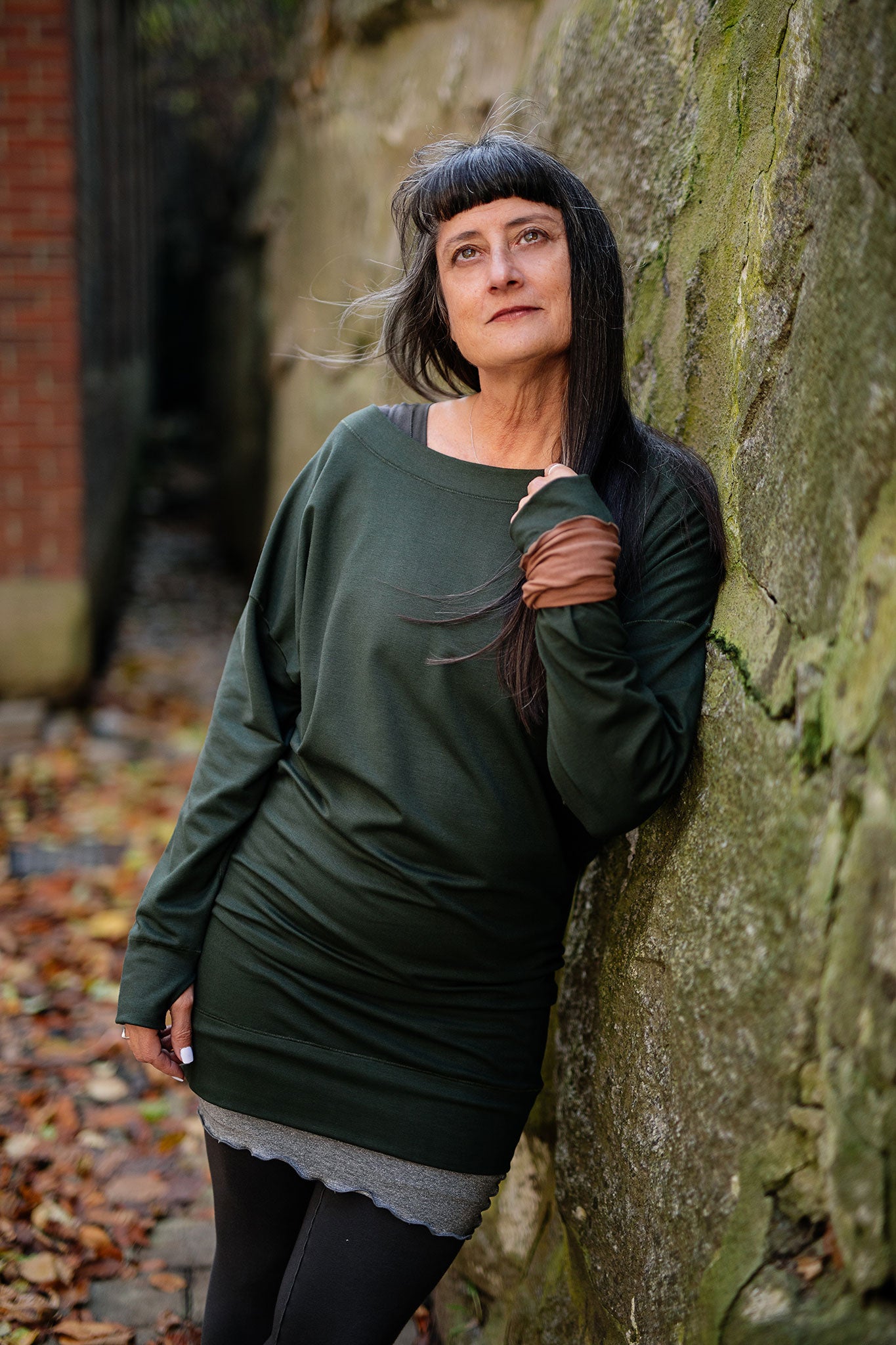 terry welder pullover in fir