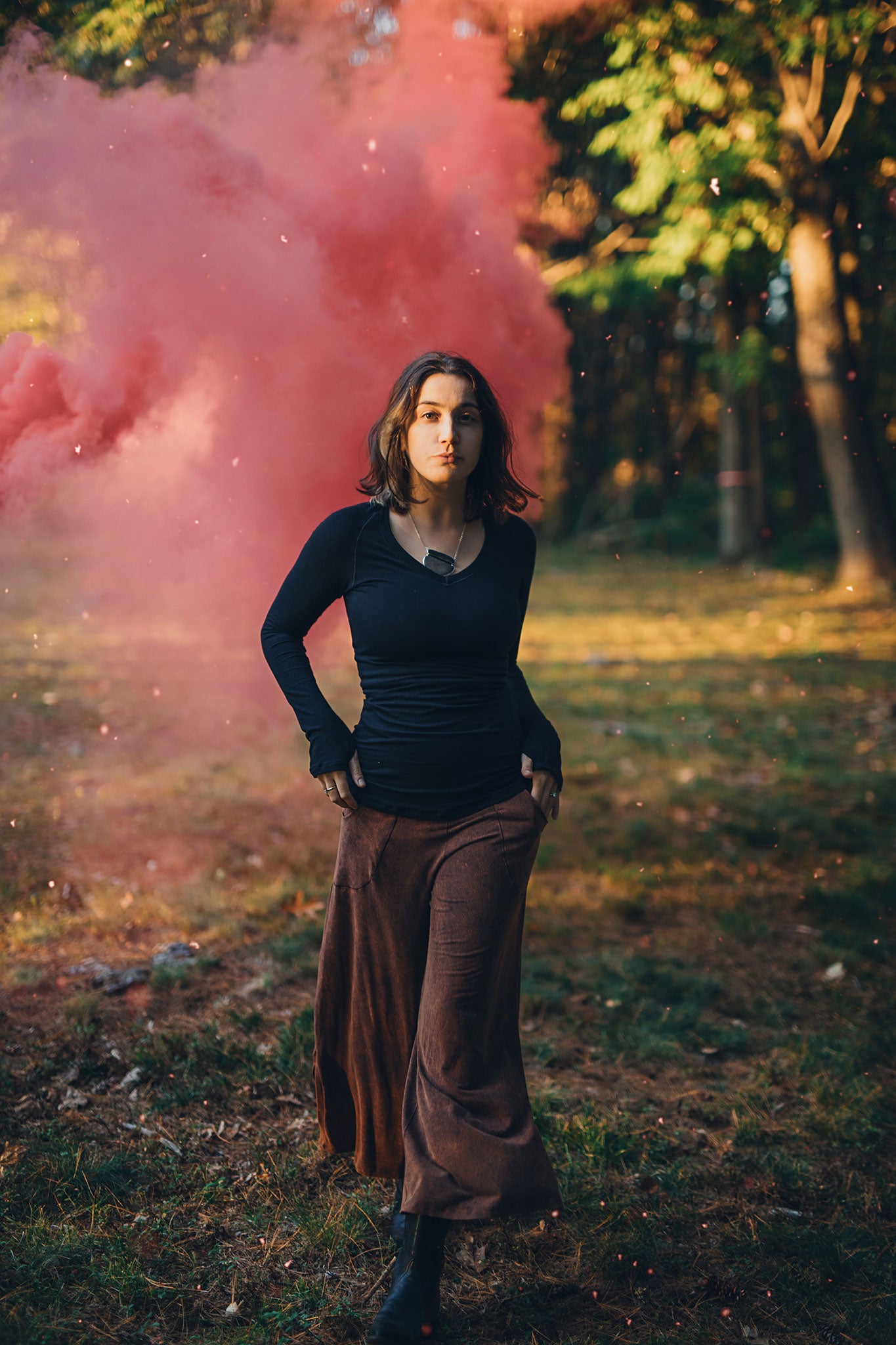 harlow elegant convertible wide leg pant in lush mineral