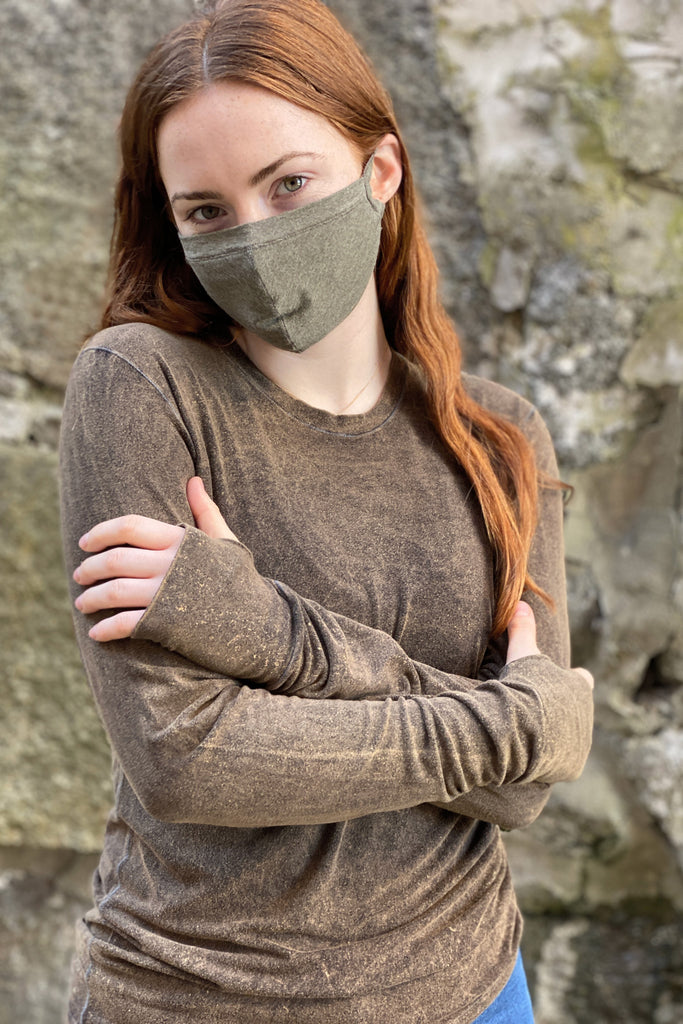 mineral valor unisex crew neck long sleeve + sand whisper mask