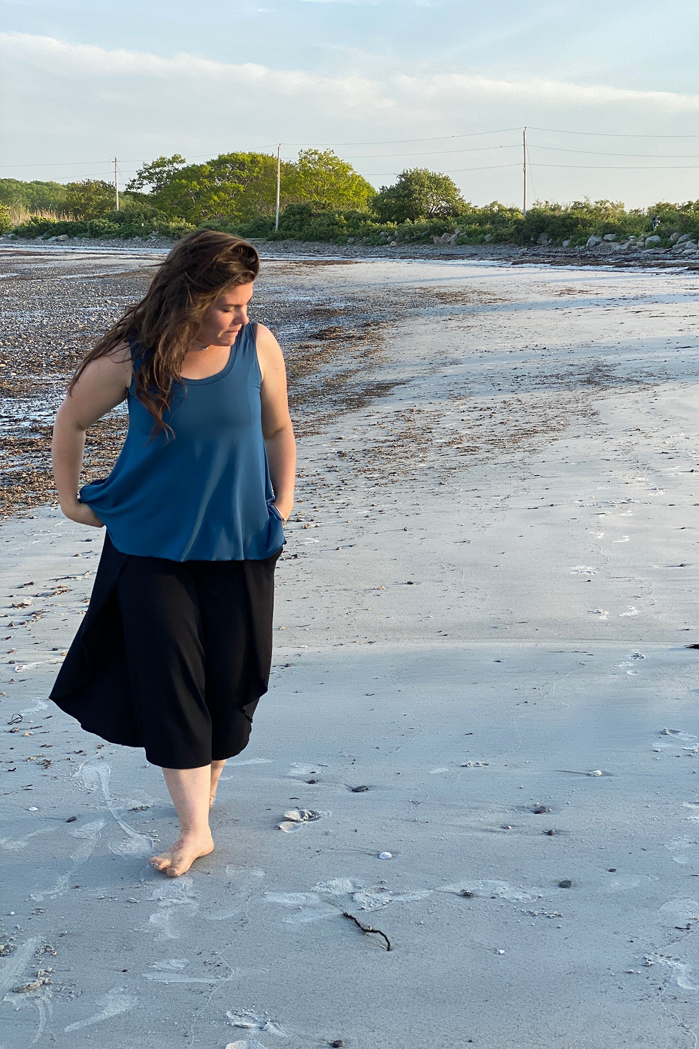 tulip in tissue lake + petal in black