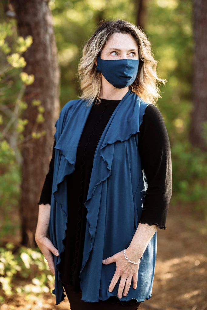 whisper mask in lake with lake brook vest