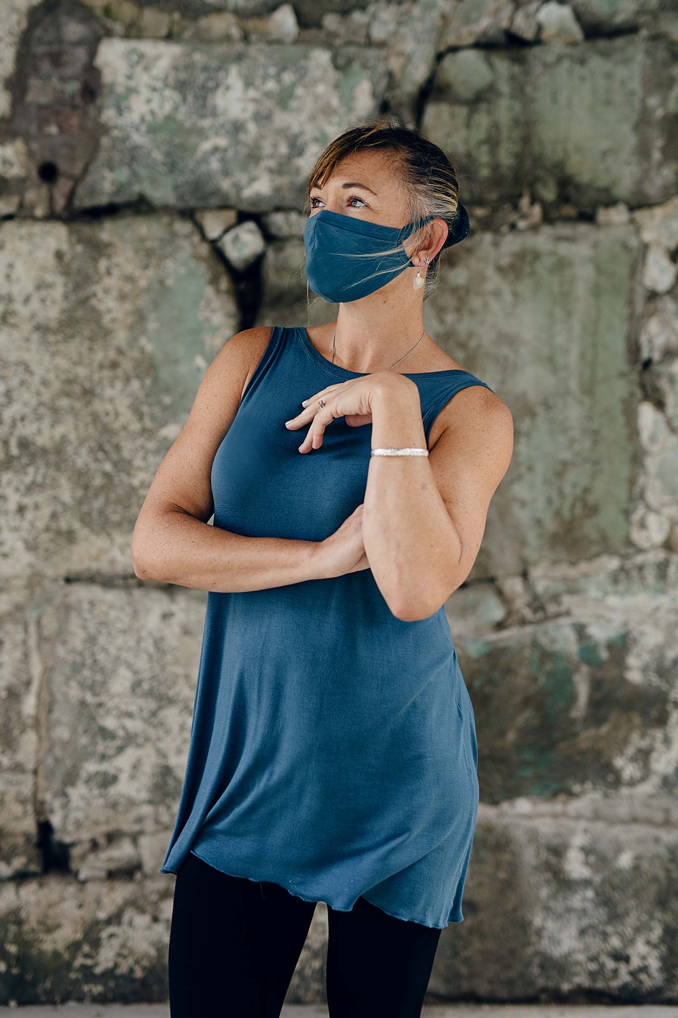 daisy tunic tank in ocean