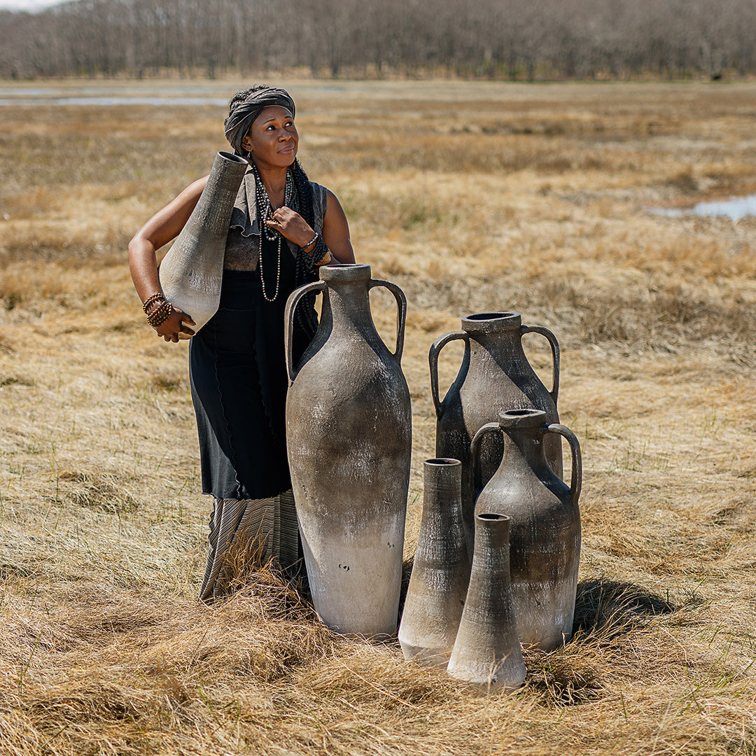 wrap dress skirt in black paired with mineral core + earth stripe lady flirt