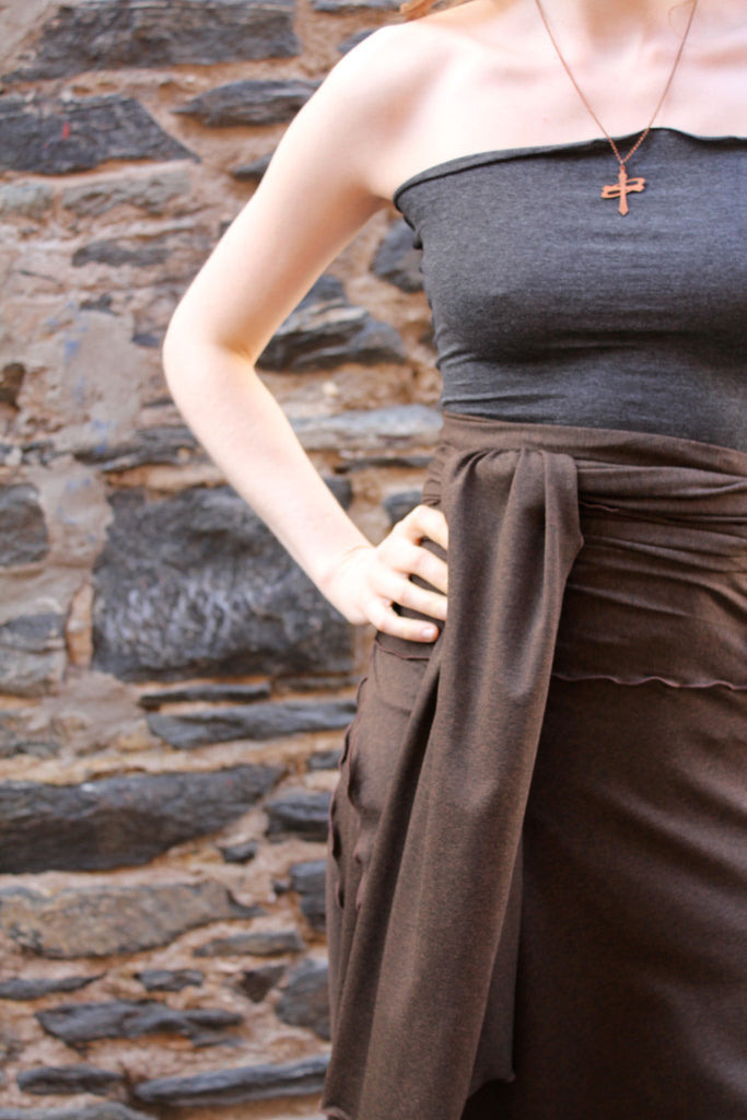 the wrap as a skirt in espresso