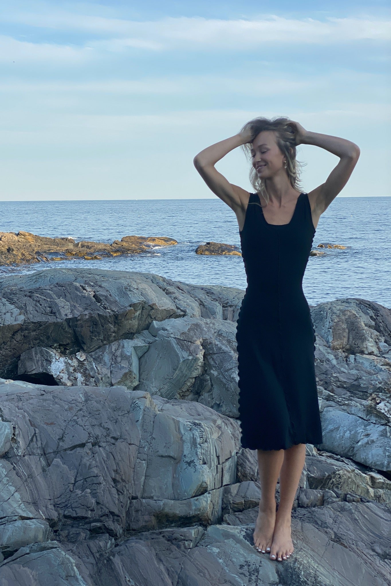 goddess dress in black