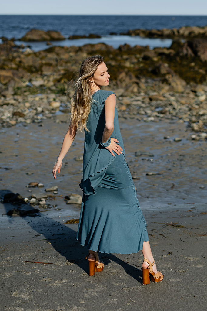 flirt skirt dress in ocean styled with double t ocean