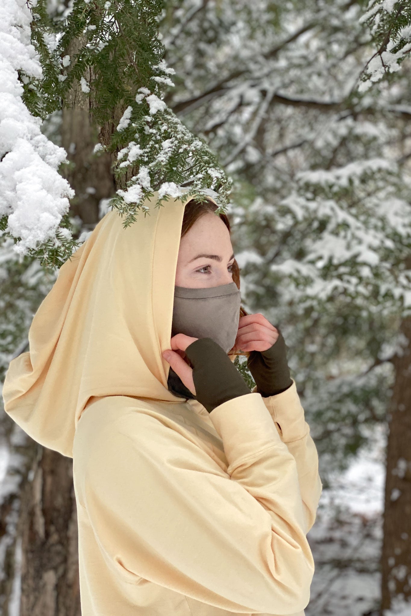 maeve hooded pullover in butter