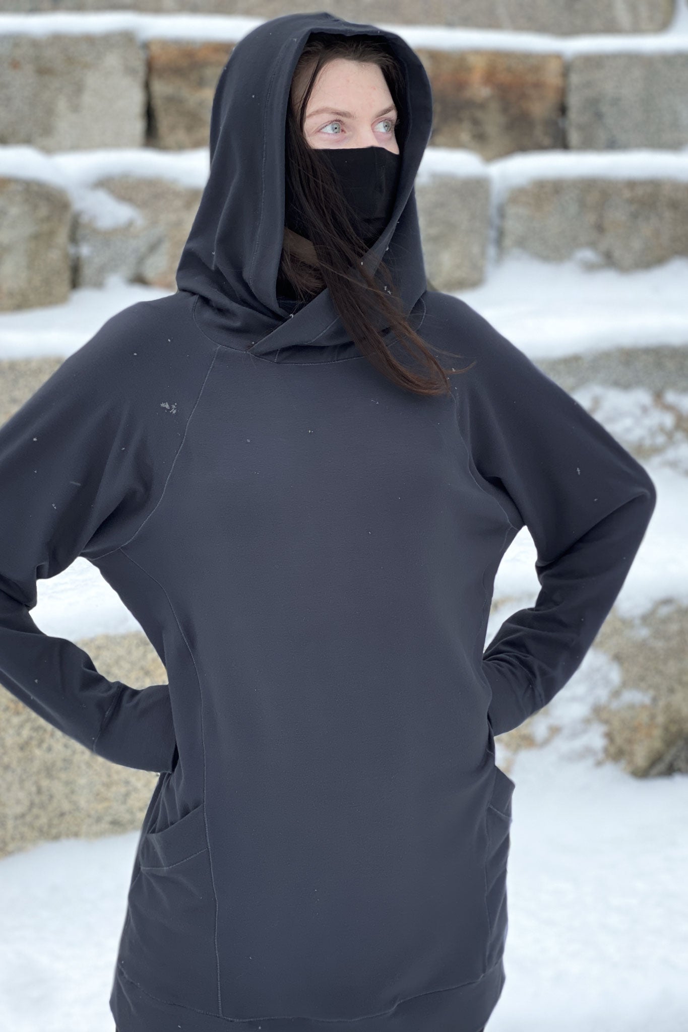 maeve hooded pullover in carbon