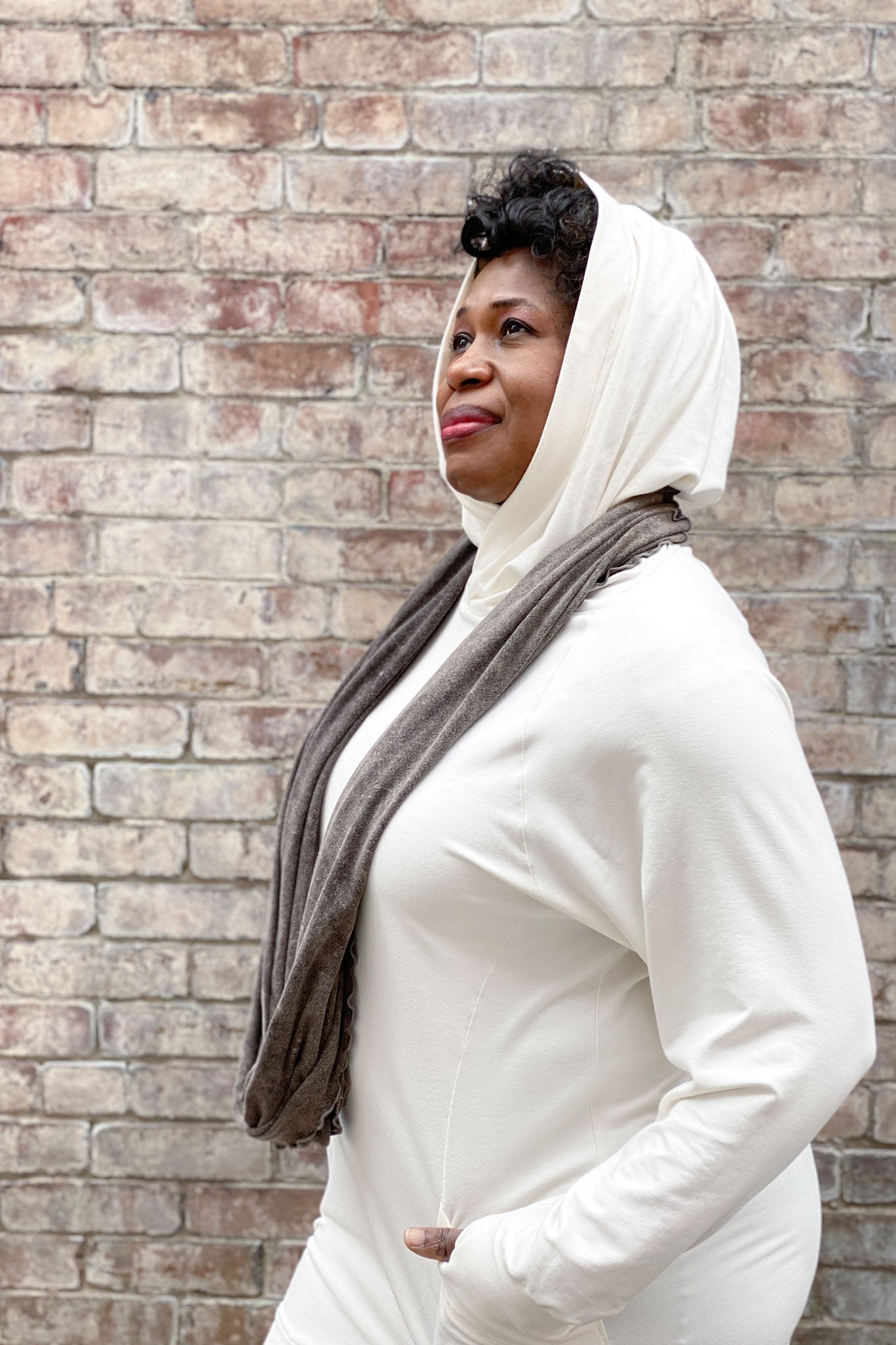 maeve hooded pullover in milk