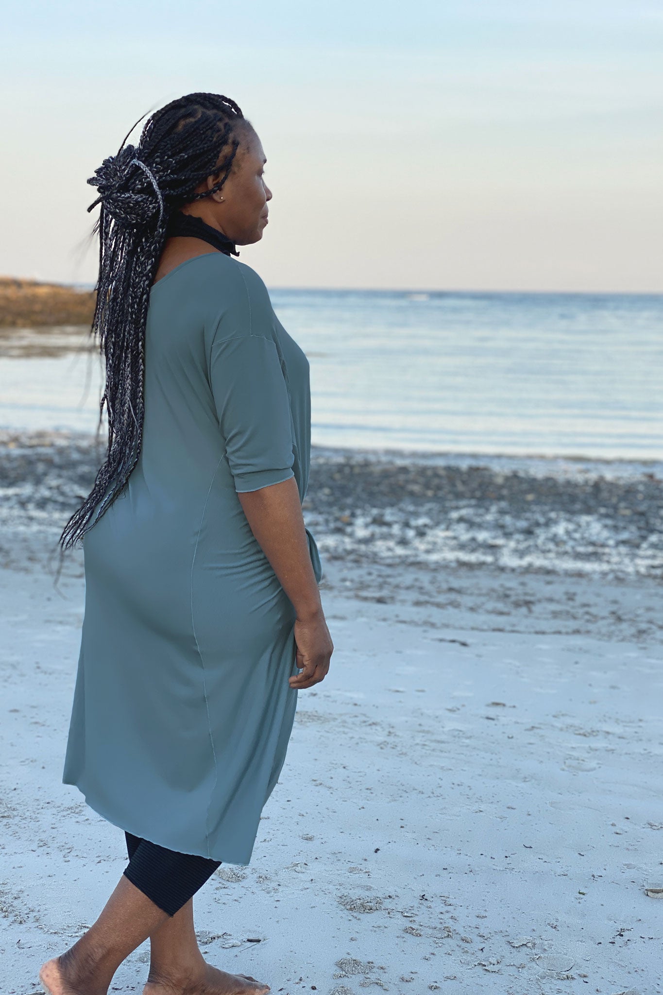 tissue ocean tide dress is soft +serene
