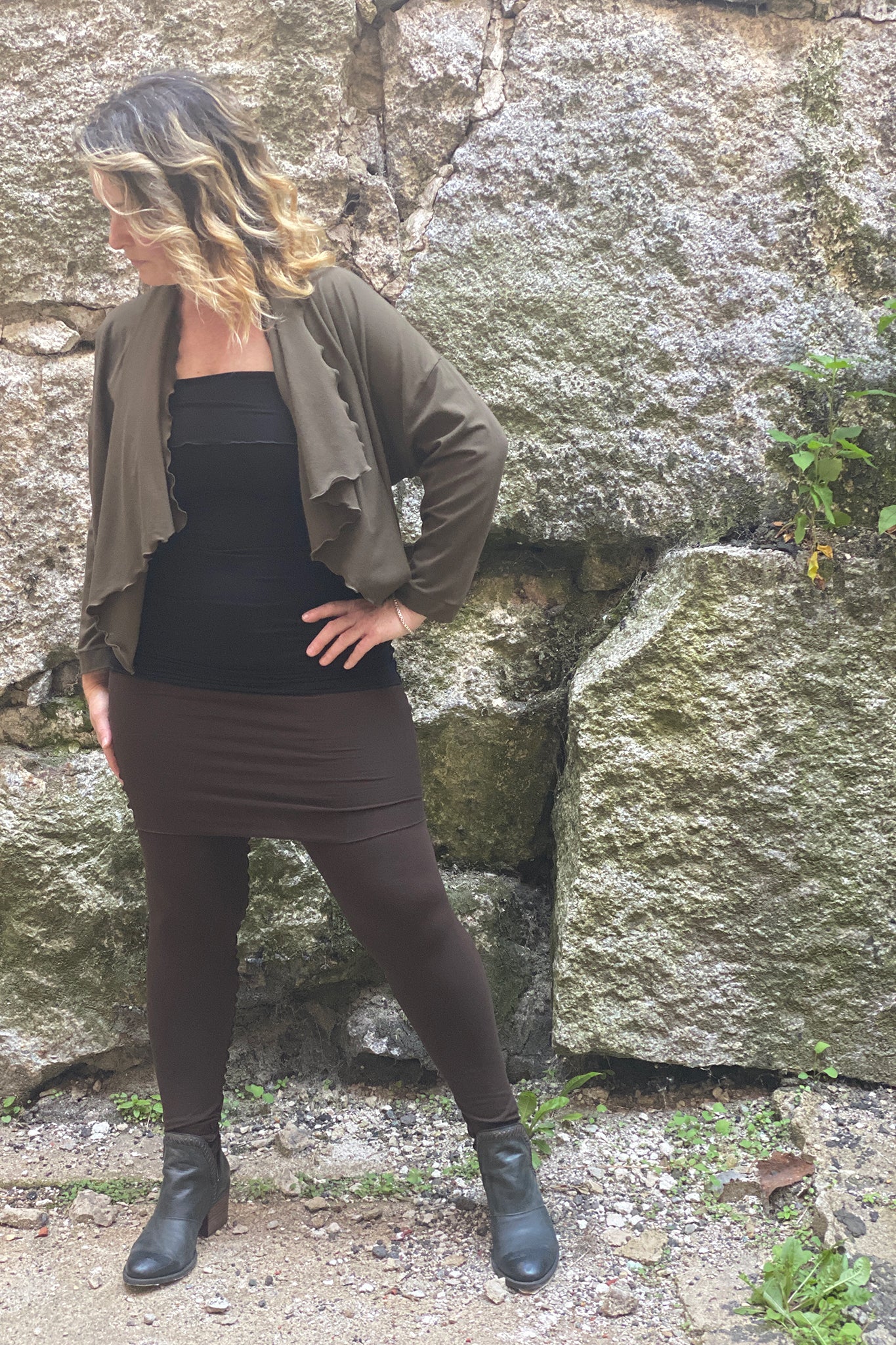 peat playsuit- earth tones