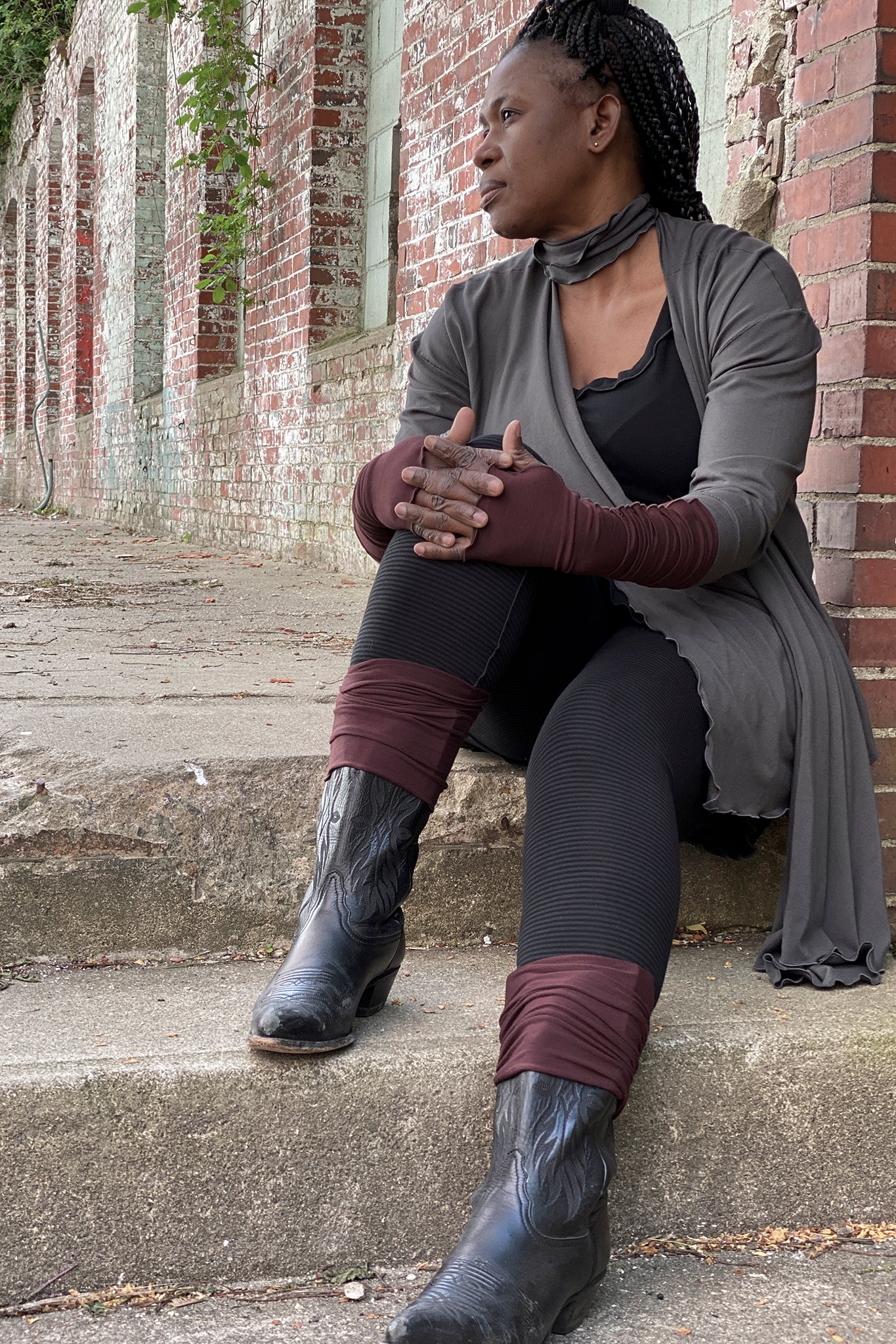 subtle black stripe playsuit