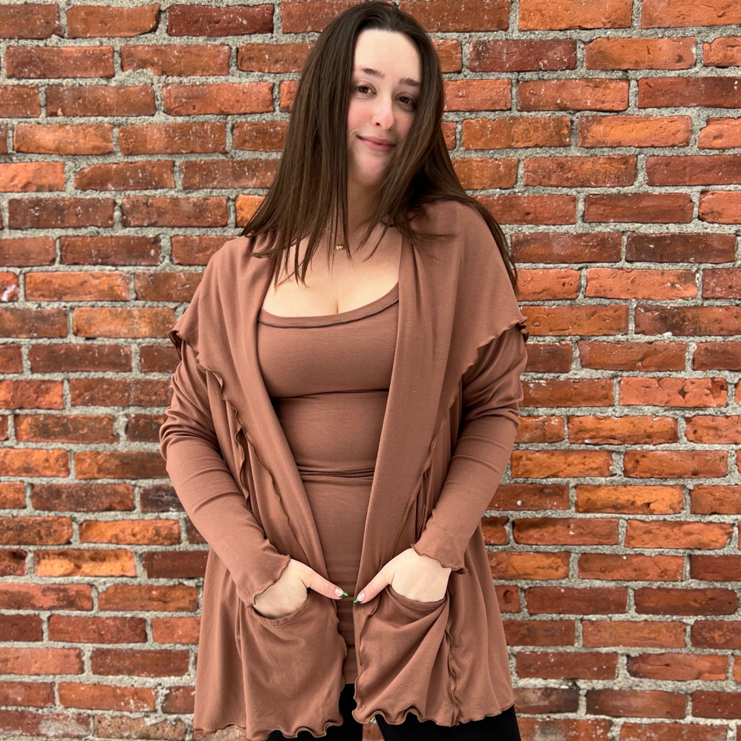 angelrox® wifey tank mini dress in cedar