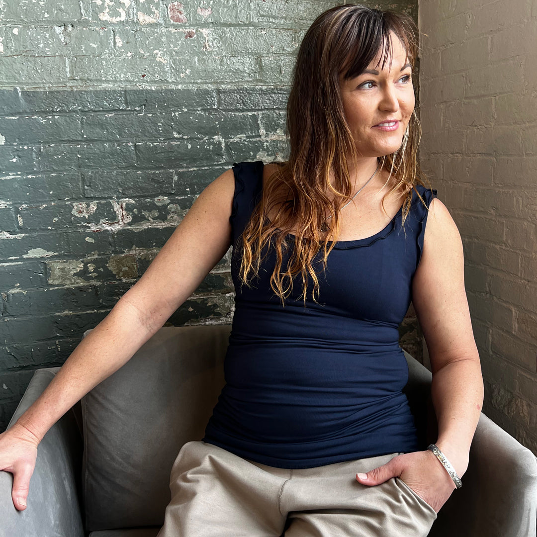 angelrox® wifey tank mini dress in navy