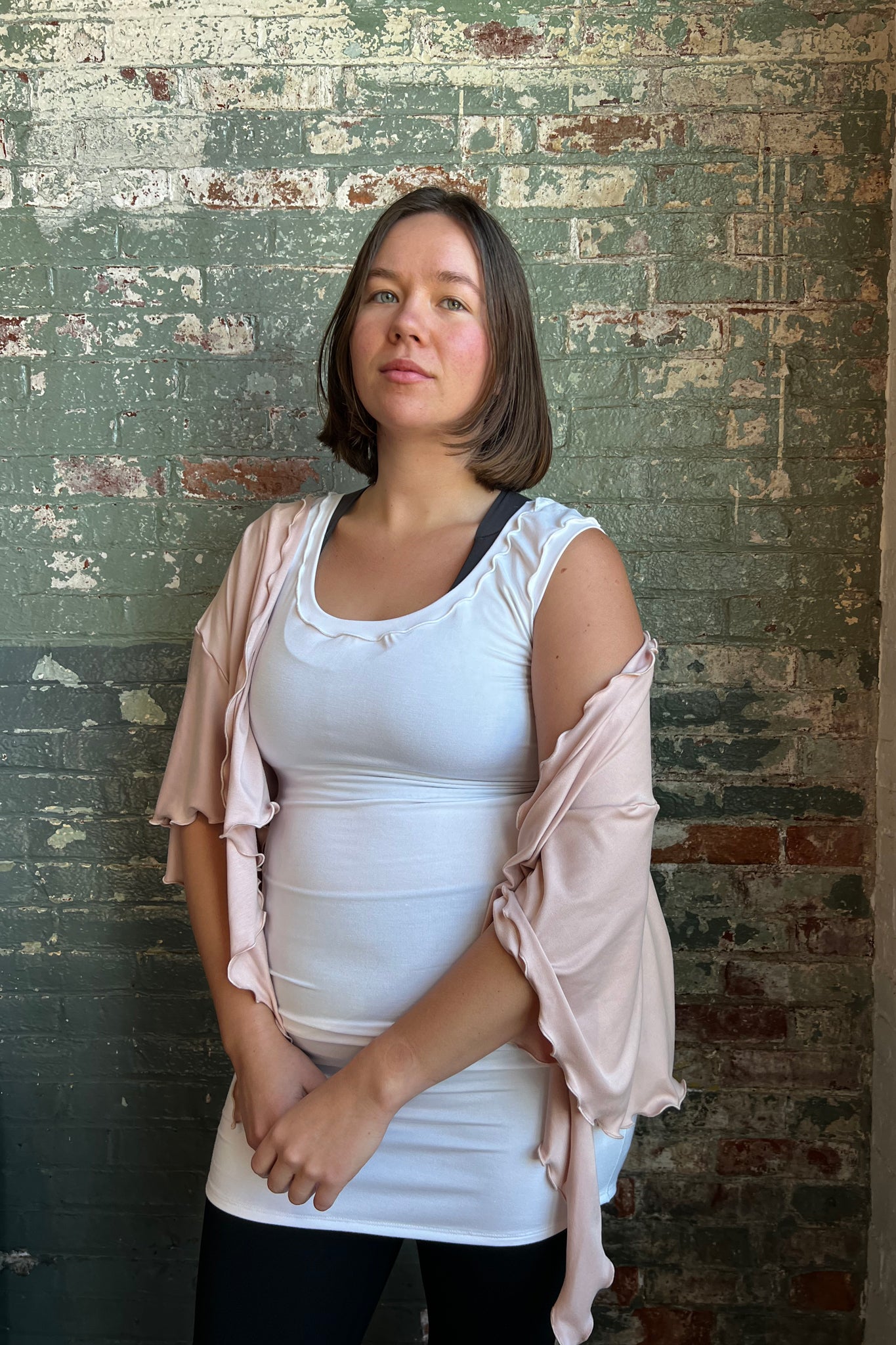 angelrox® wifey tank mini dress in white