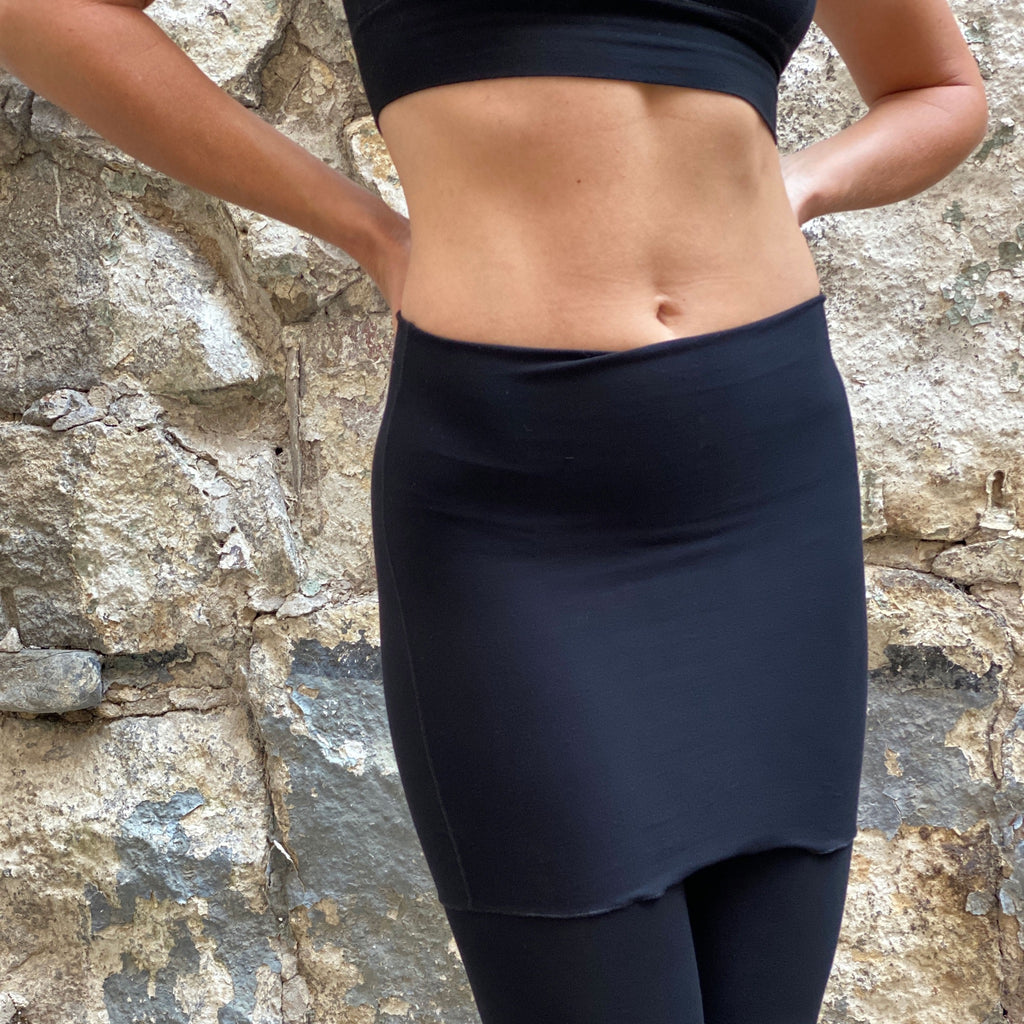 black climber as a skirt and legging pair