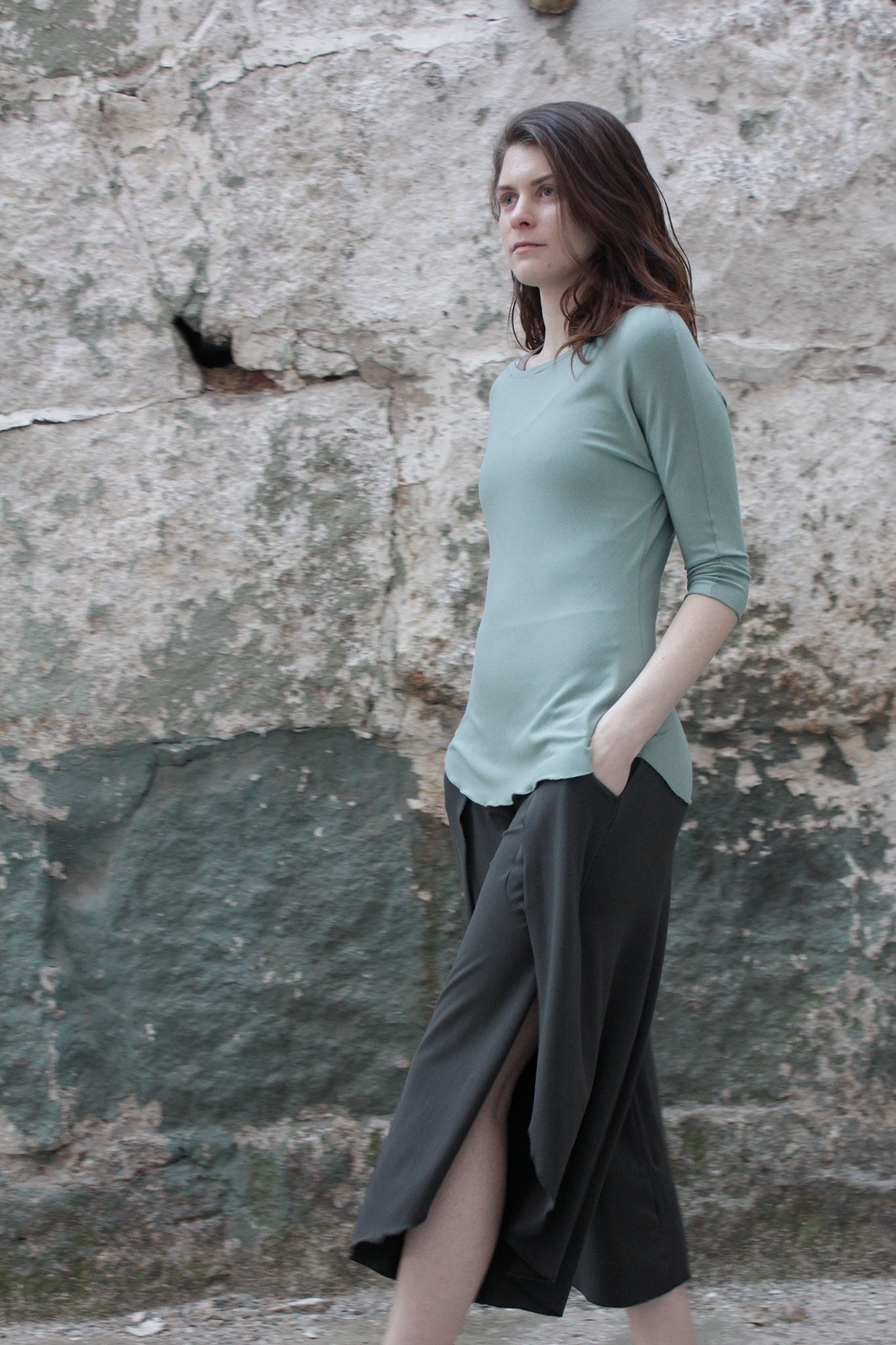 petal pant in ore + rose top in glass