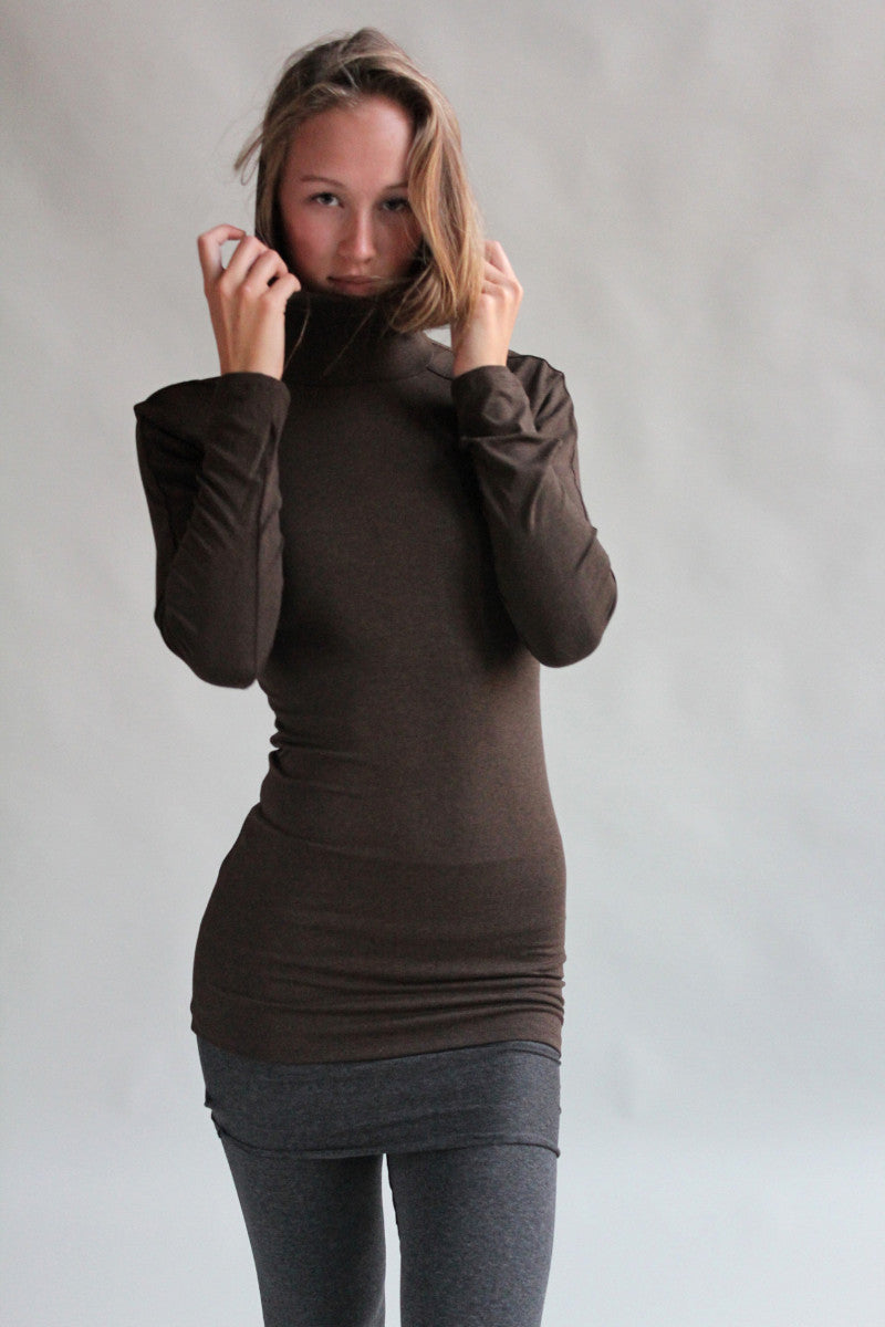 espresso scuba t + charcoal playsuit