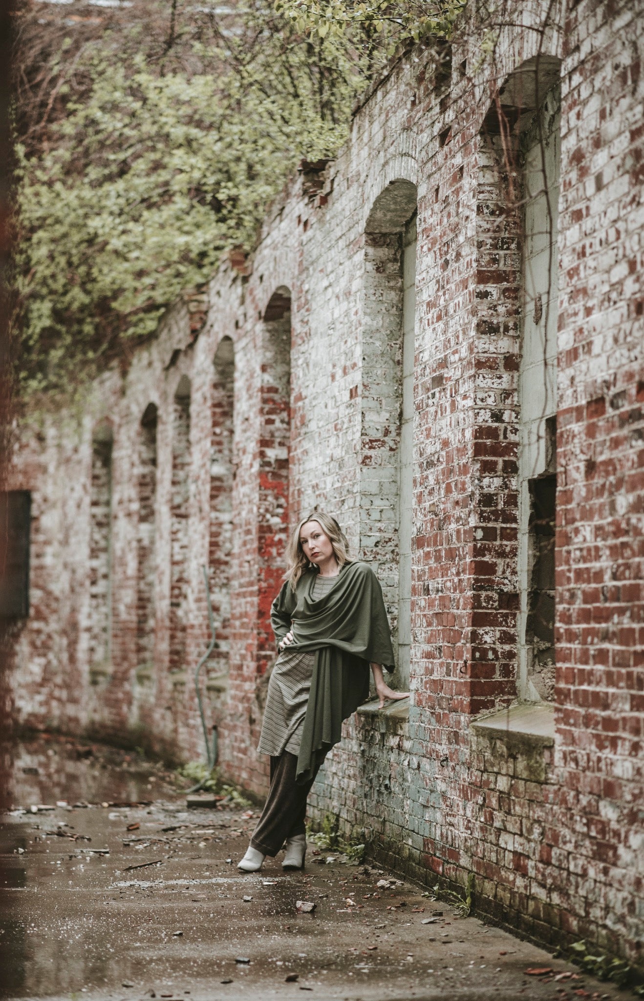 prima in moss + noble in earth stripe + bloom mineral