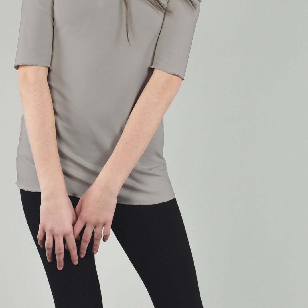 grace half sleeve top in clay bamboo