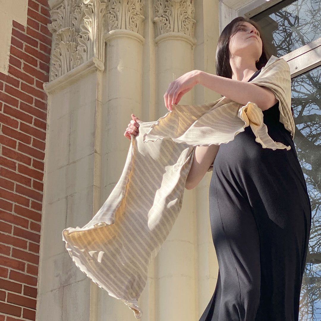 shawl in dune stripe