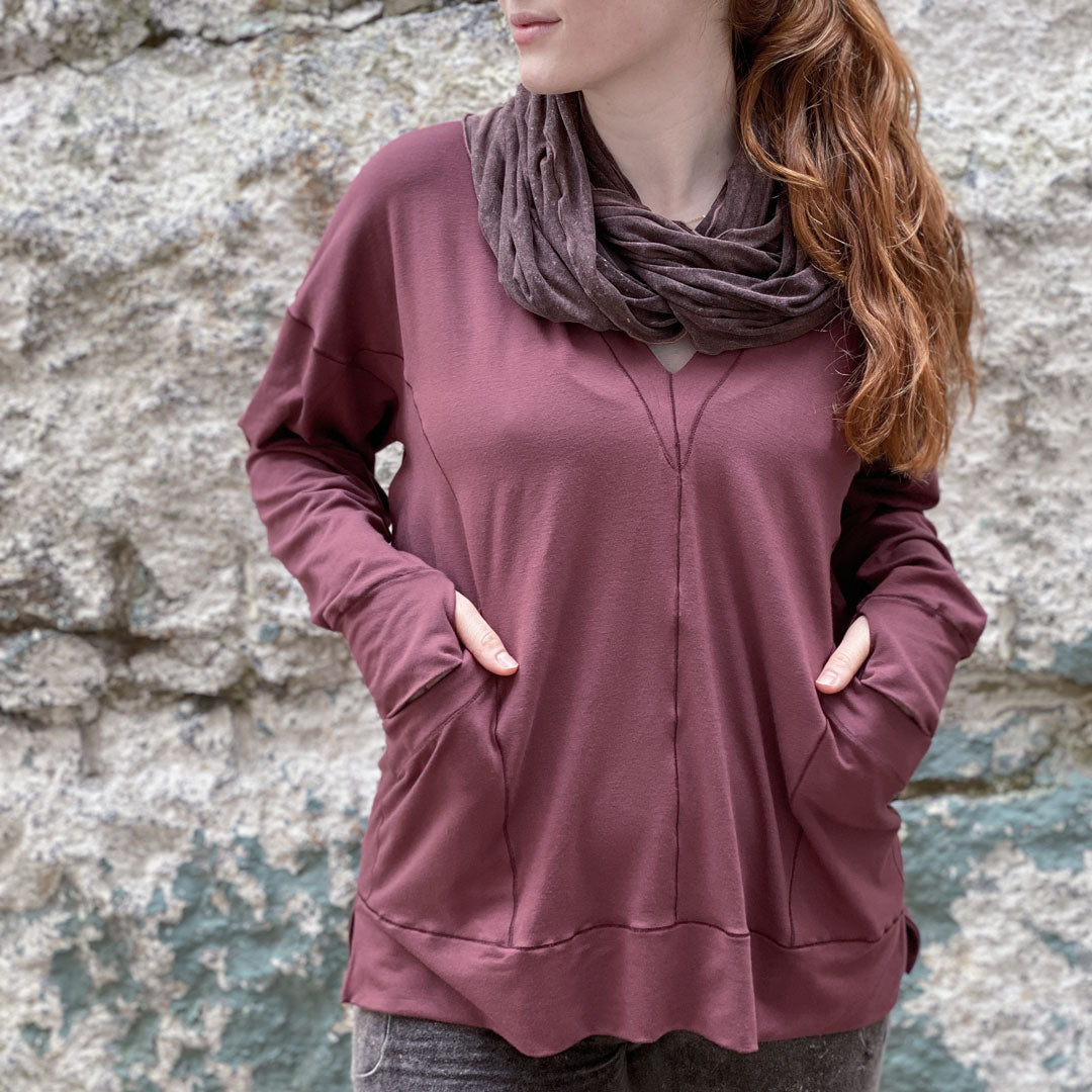 tissue loop infinity scarf in lush mineral