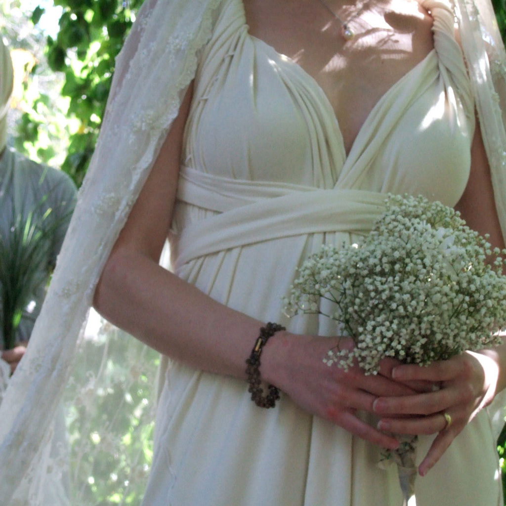 the wrap as a beautiful wedding dress