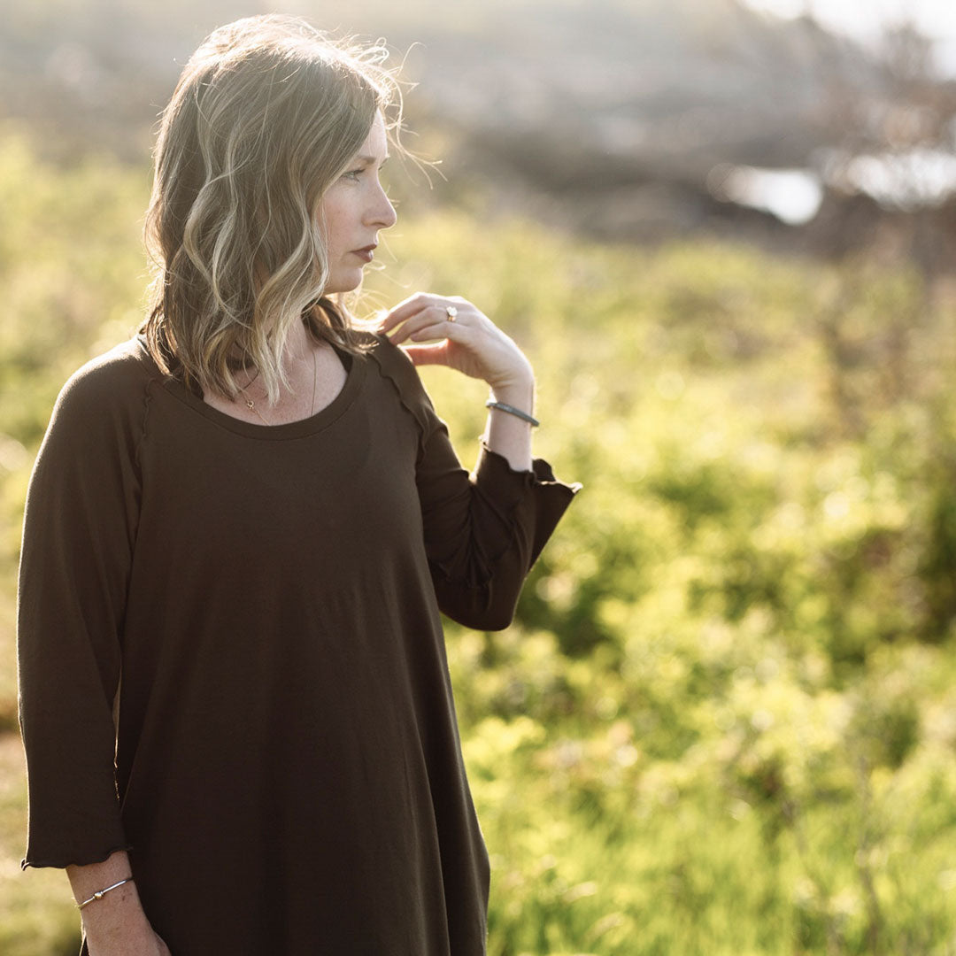 swing tunic top in olive