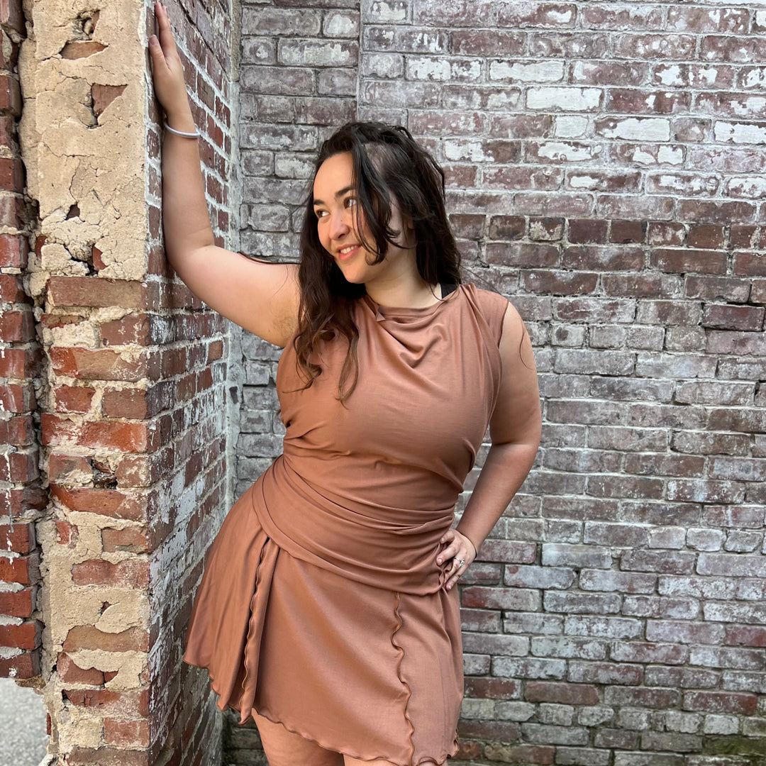angelrox® dahlin' dress in cedar