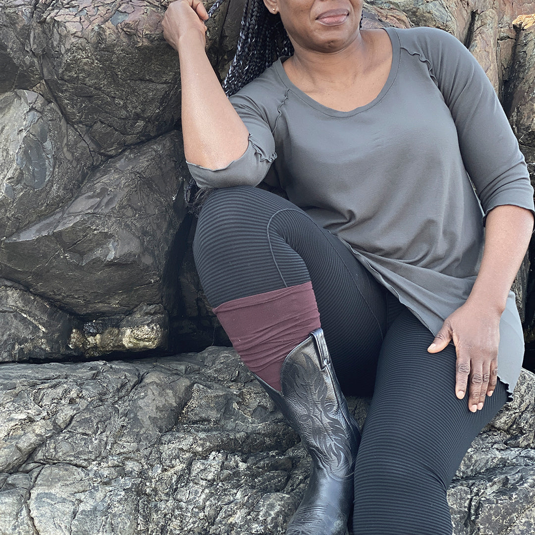 subtle black stripe playsuit