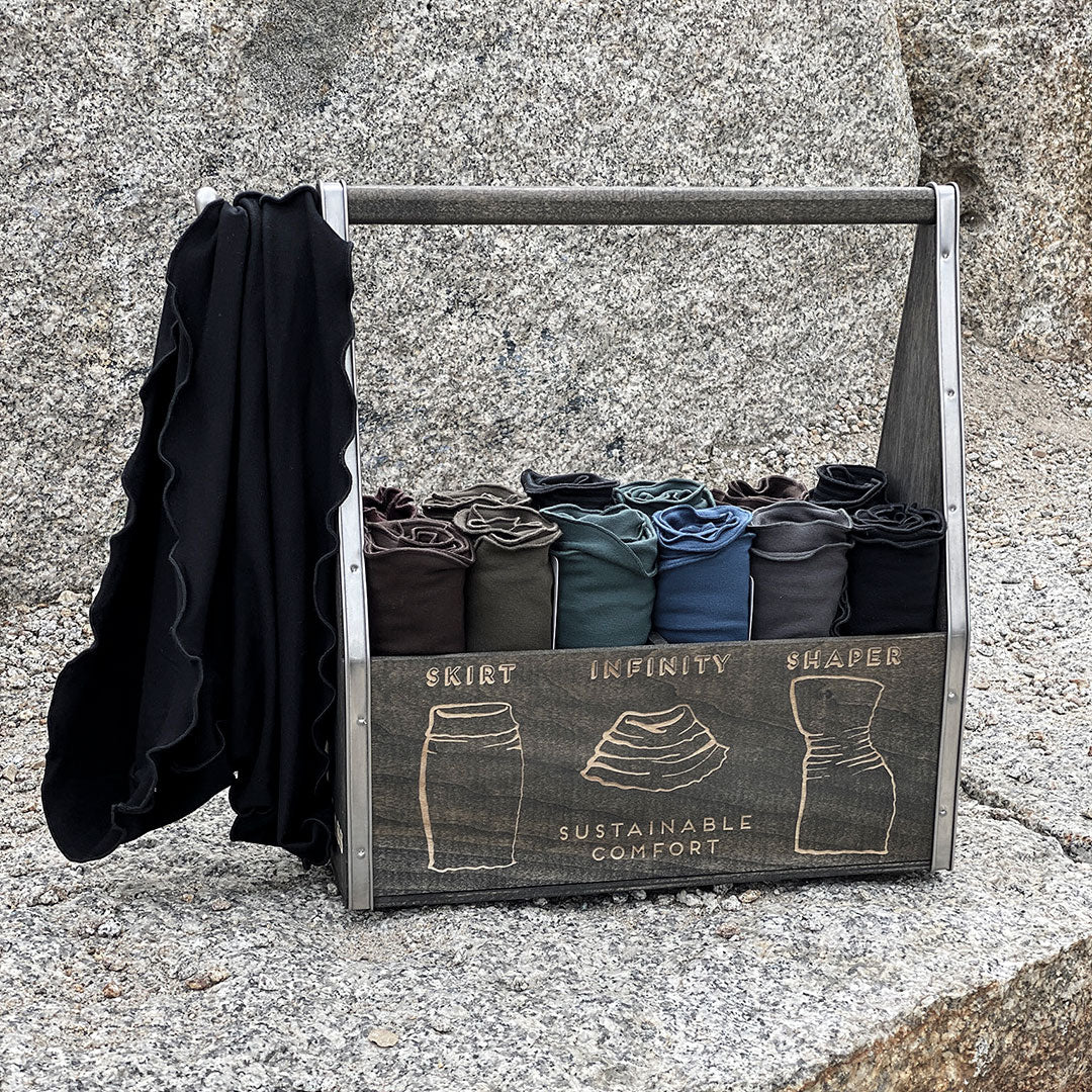 large closet organizer + hourglass display