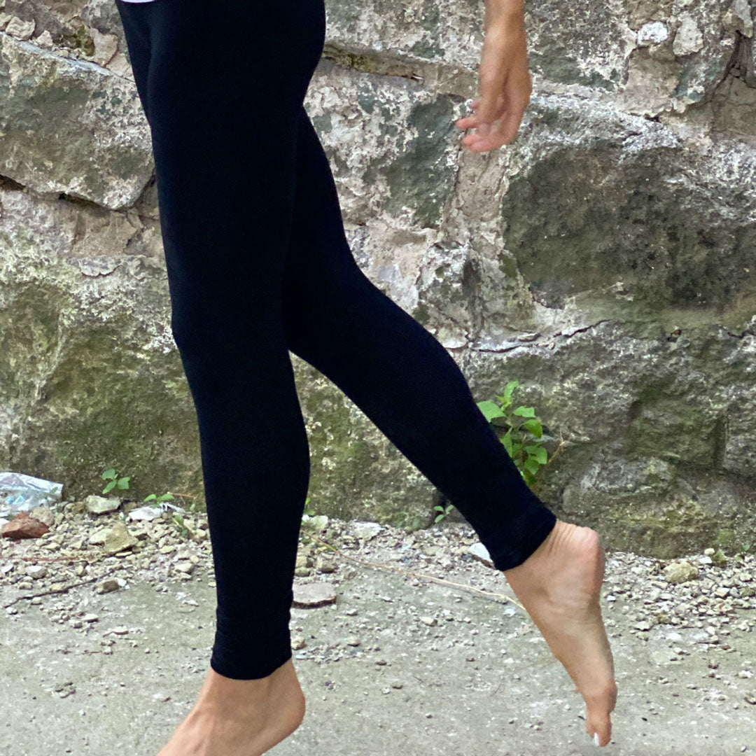 terry base legging in black