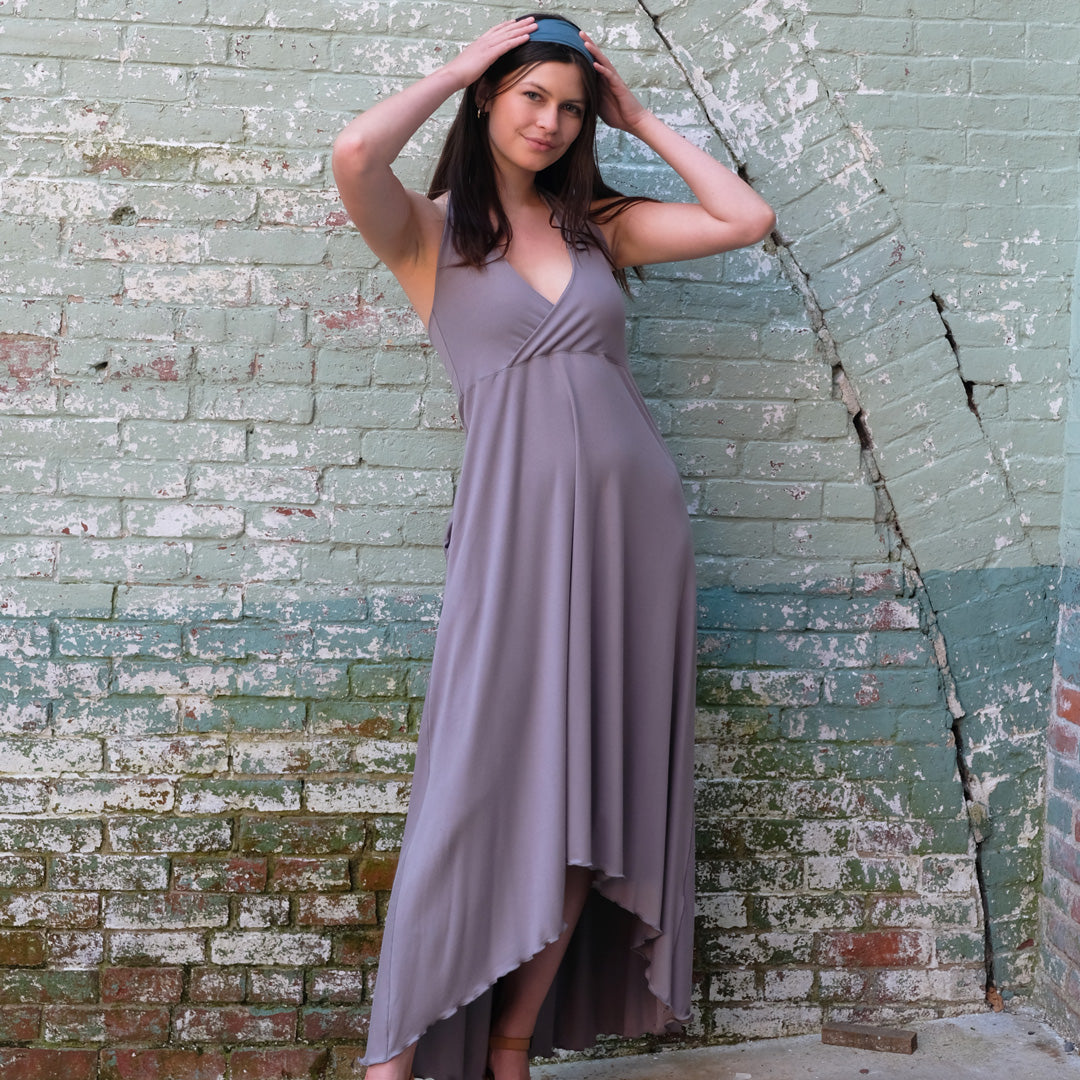 harmony vneck halter dress in moon